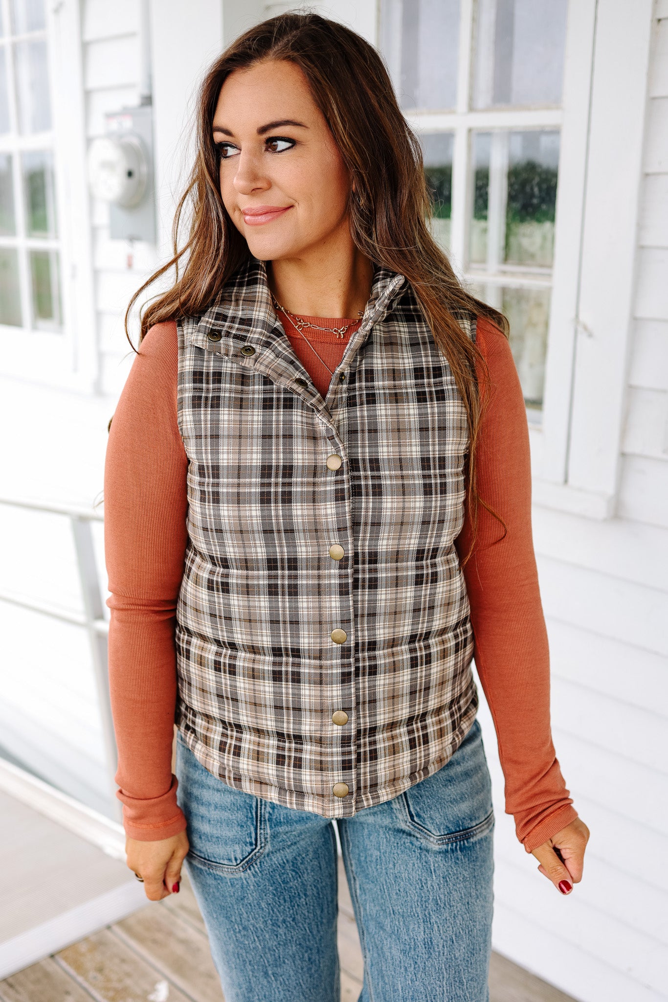 Tatum Plaid Puffer Vest