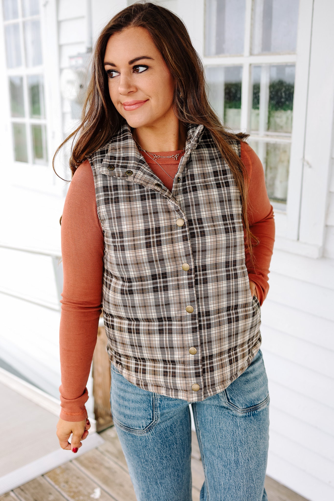 Tatum Plaid Puffer Vest