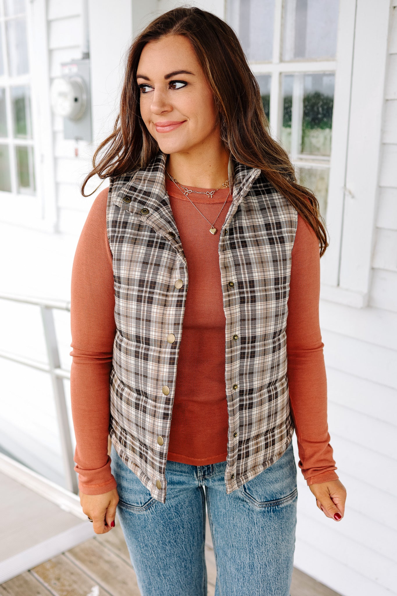 Tatum Plaid Puffer Vest