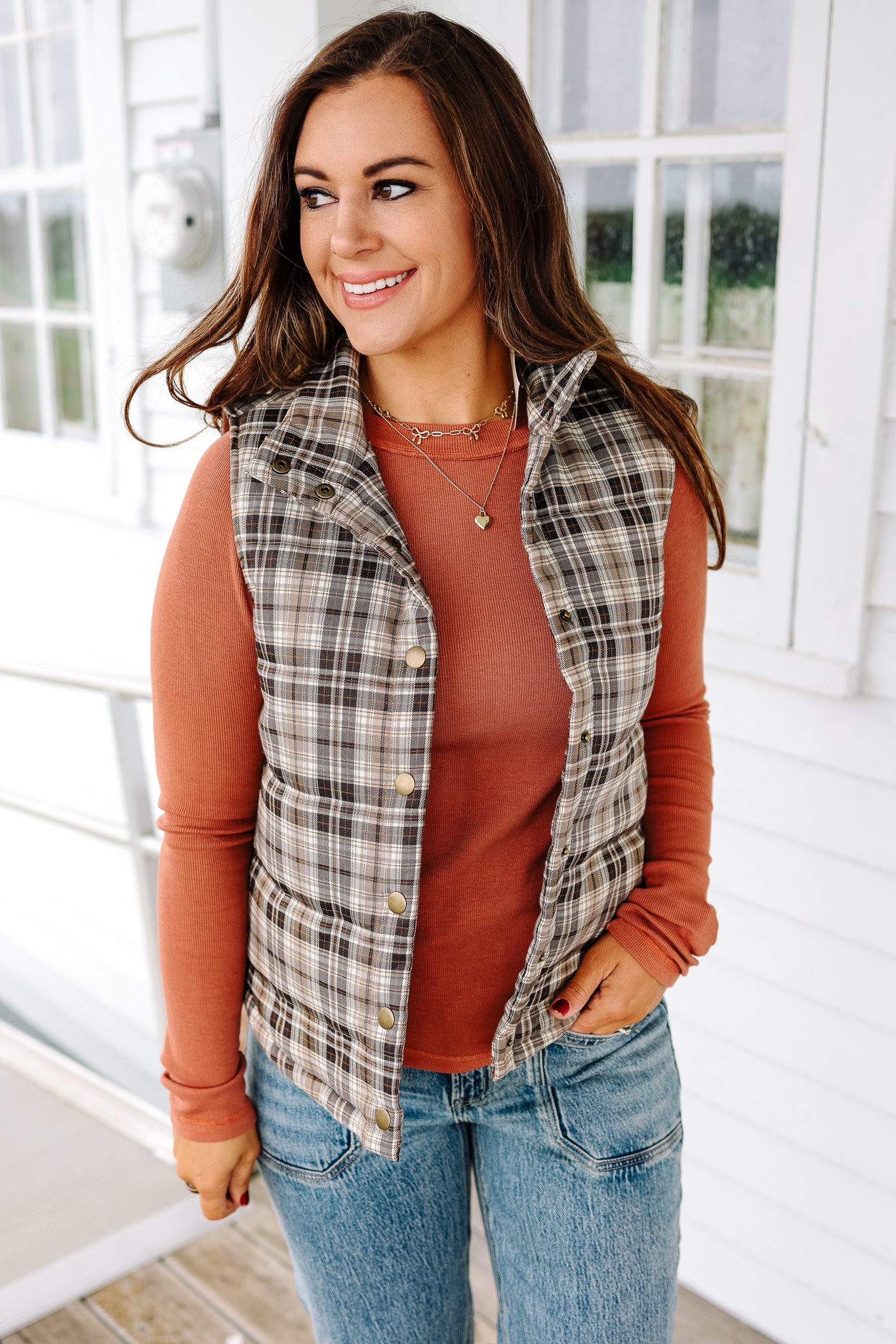 Tatum Plaid Puffer Vest