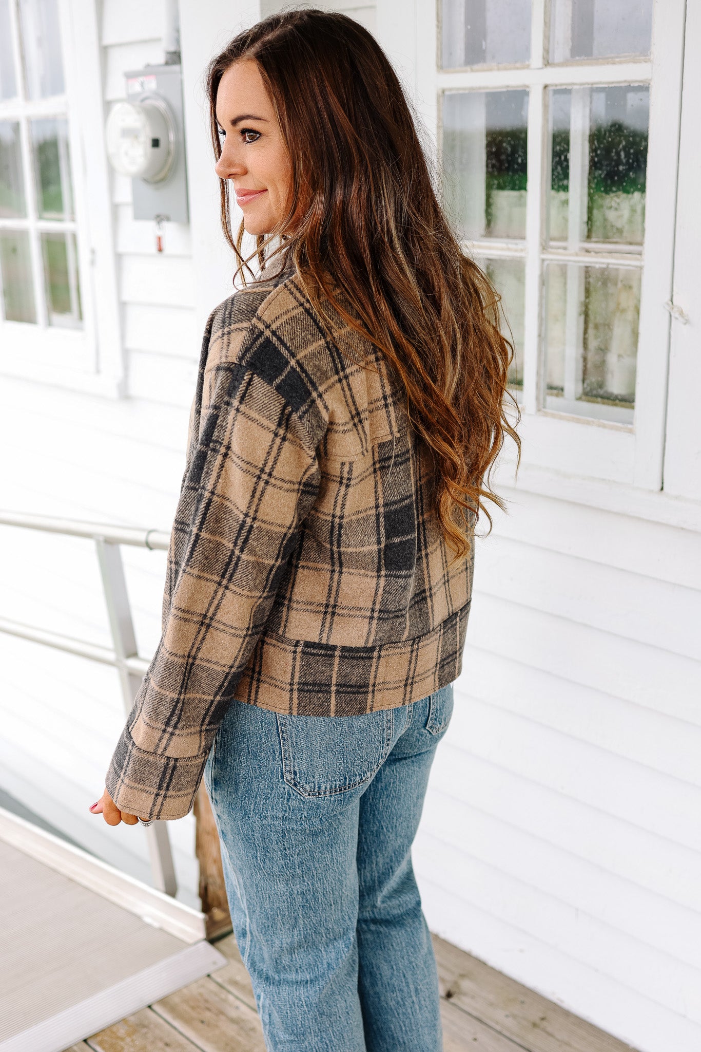 Cara Plaid Button Down Jacket
