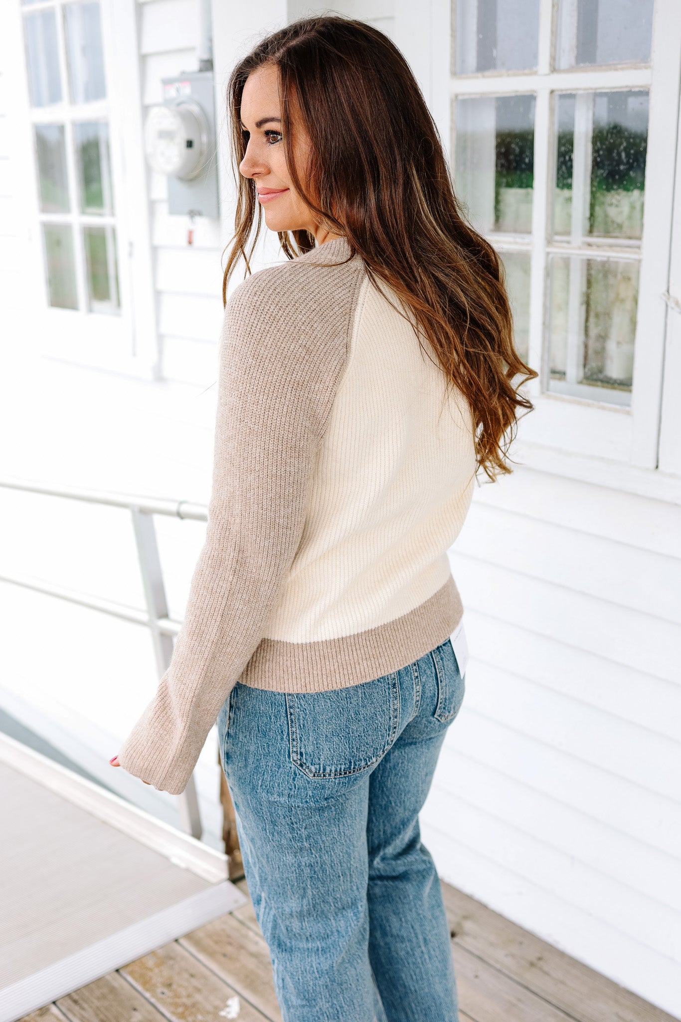 Nikki Colorblock Varsity Cardigan