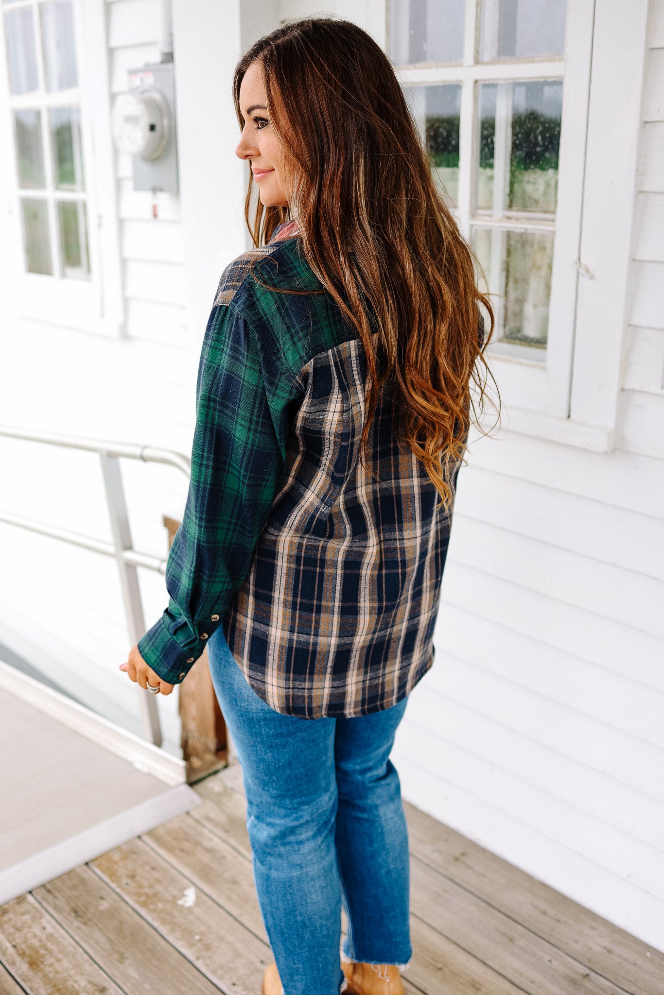 Emersyn Mixed Plaid Button Down