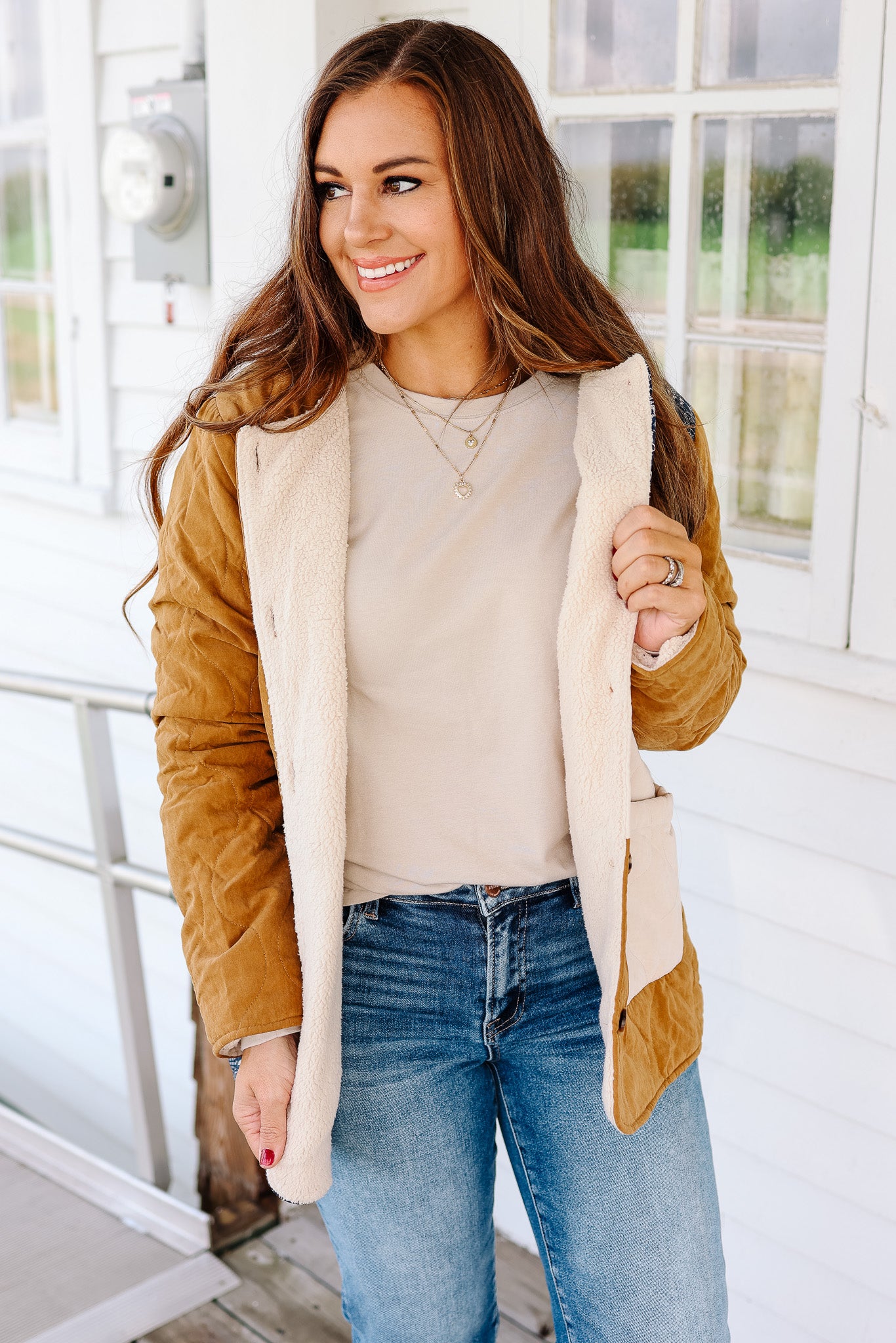 Bandana Print Fleece Lined Jacket