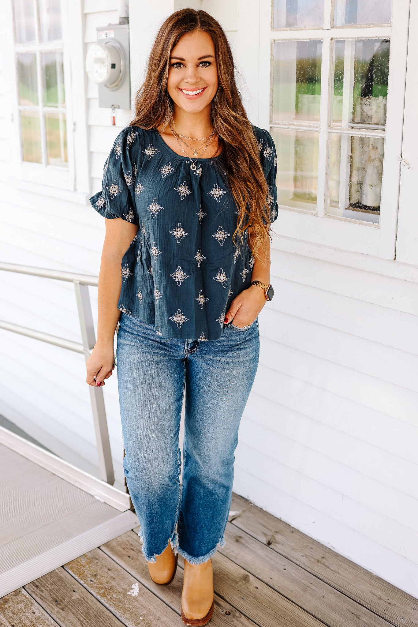 Leni Tie Back Top - Winter Spruce