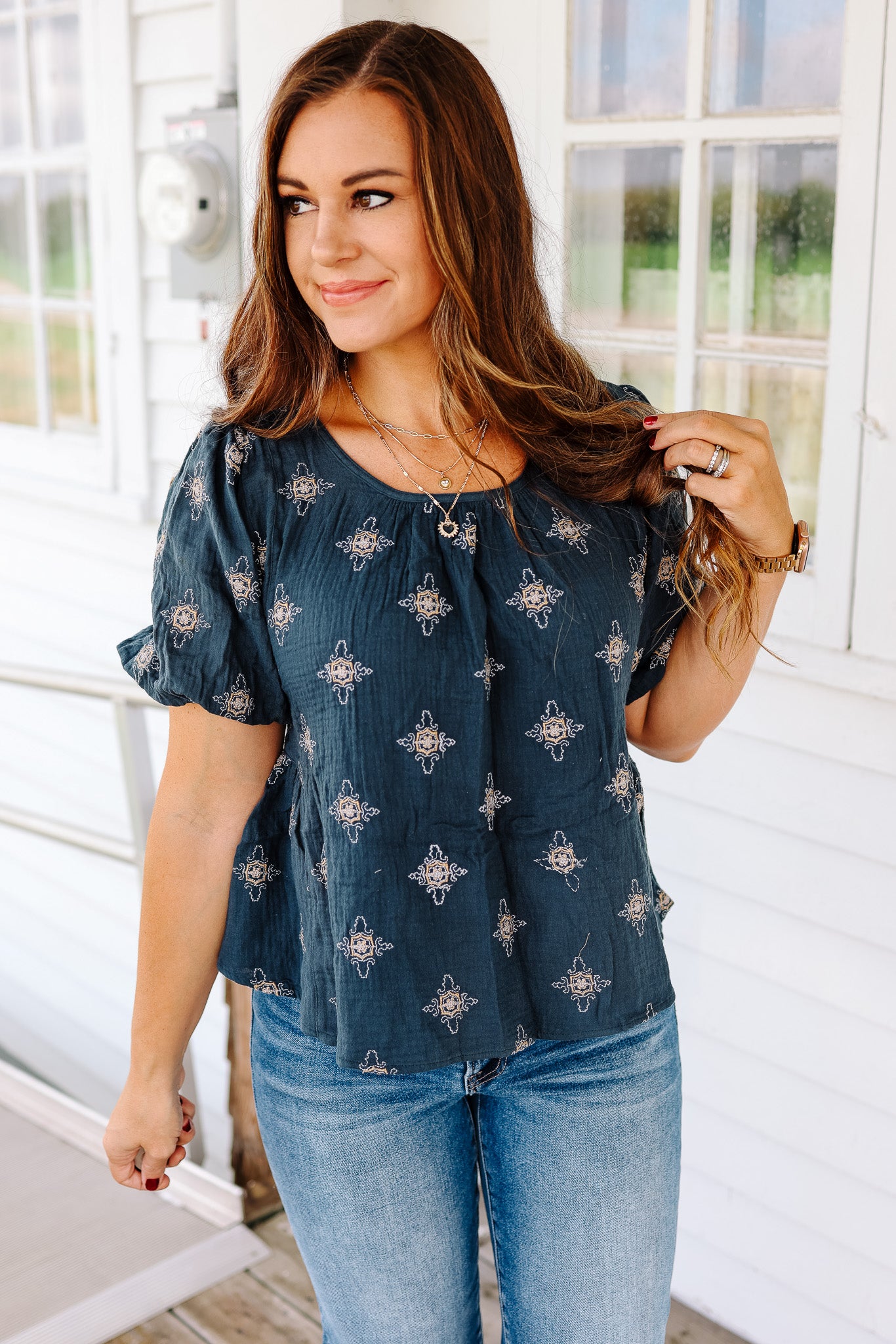 Leni Tie Back Top - Winter Spruce