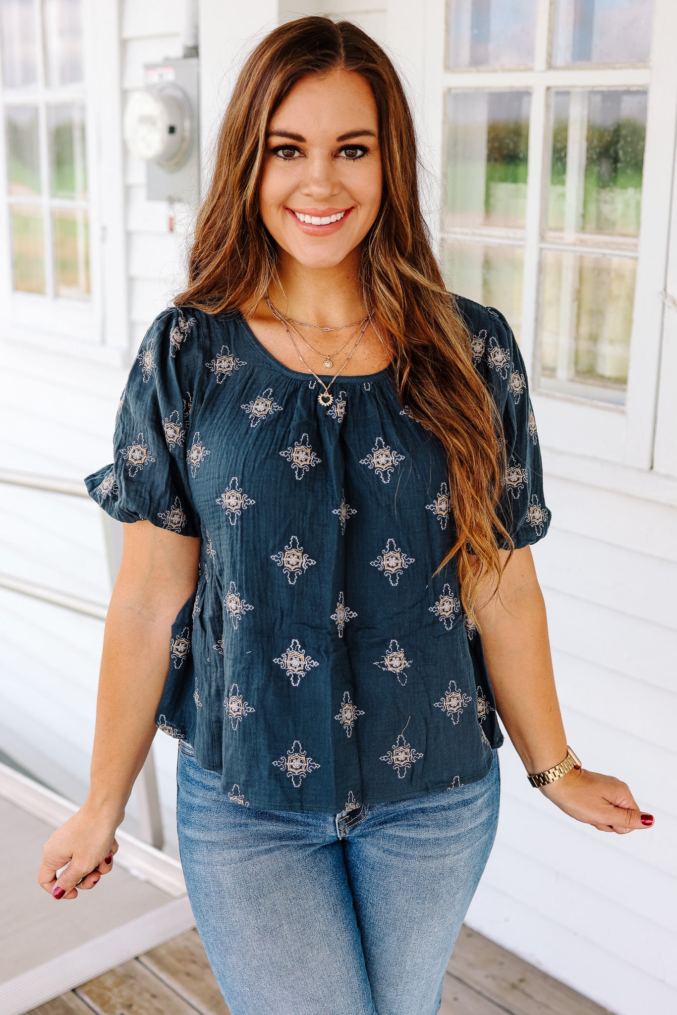 Leni Tie Back Top - Winter Spruce