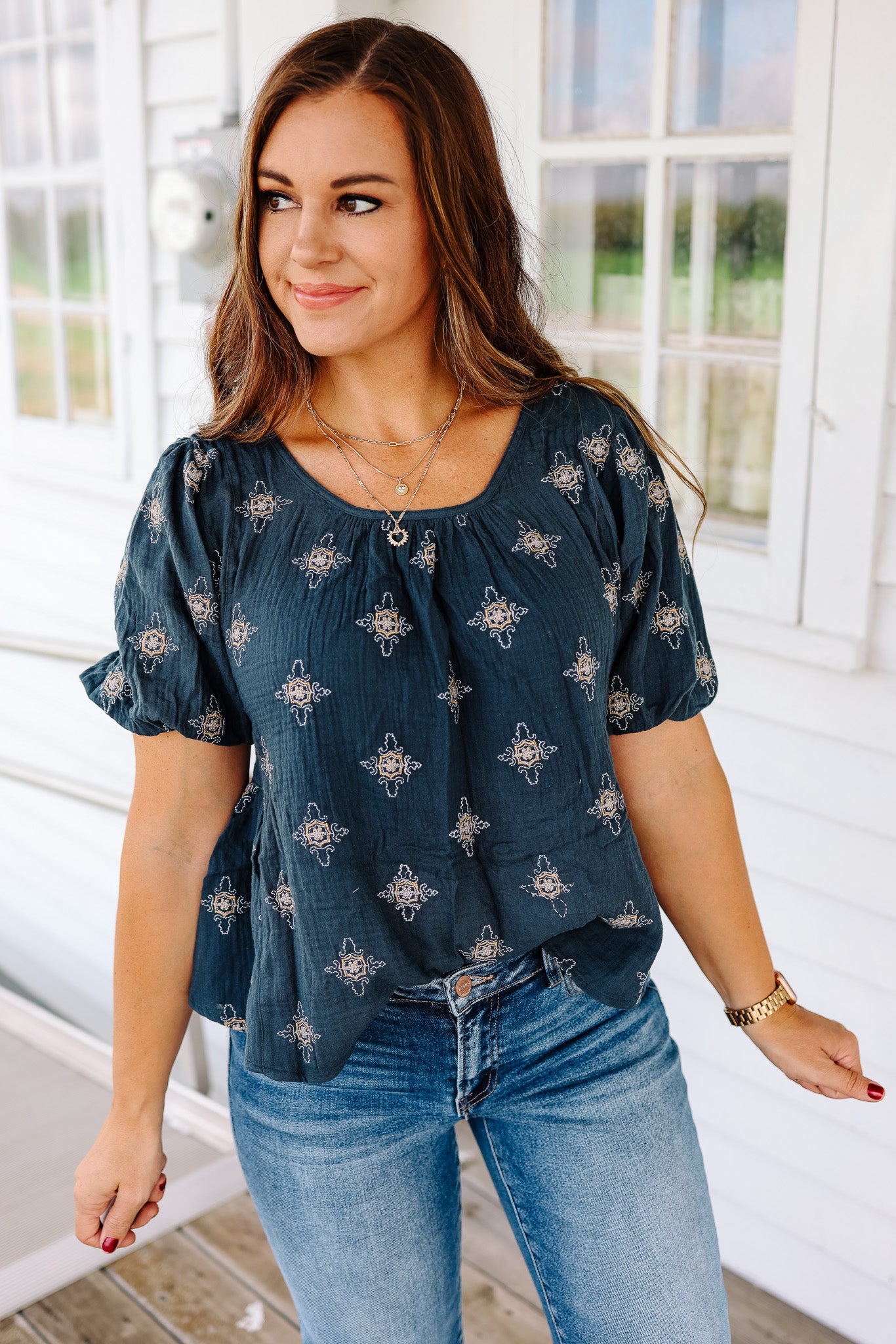 Leni Tie Back Top - Winter Spruce