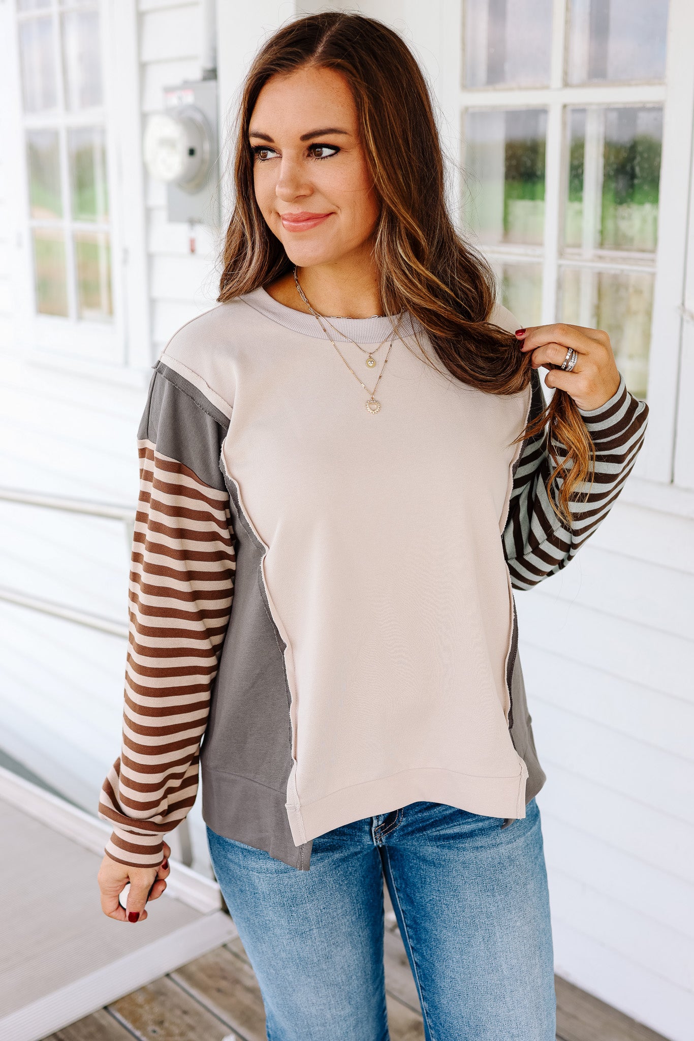 Lindsay Colorblock Dolman Sleeve Top