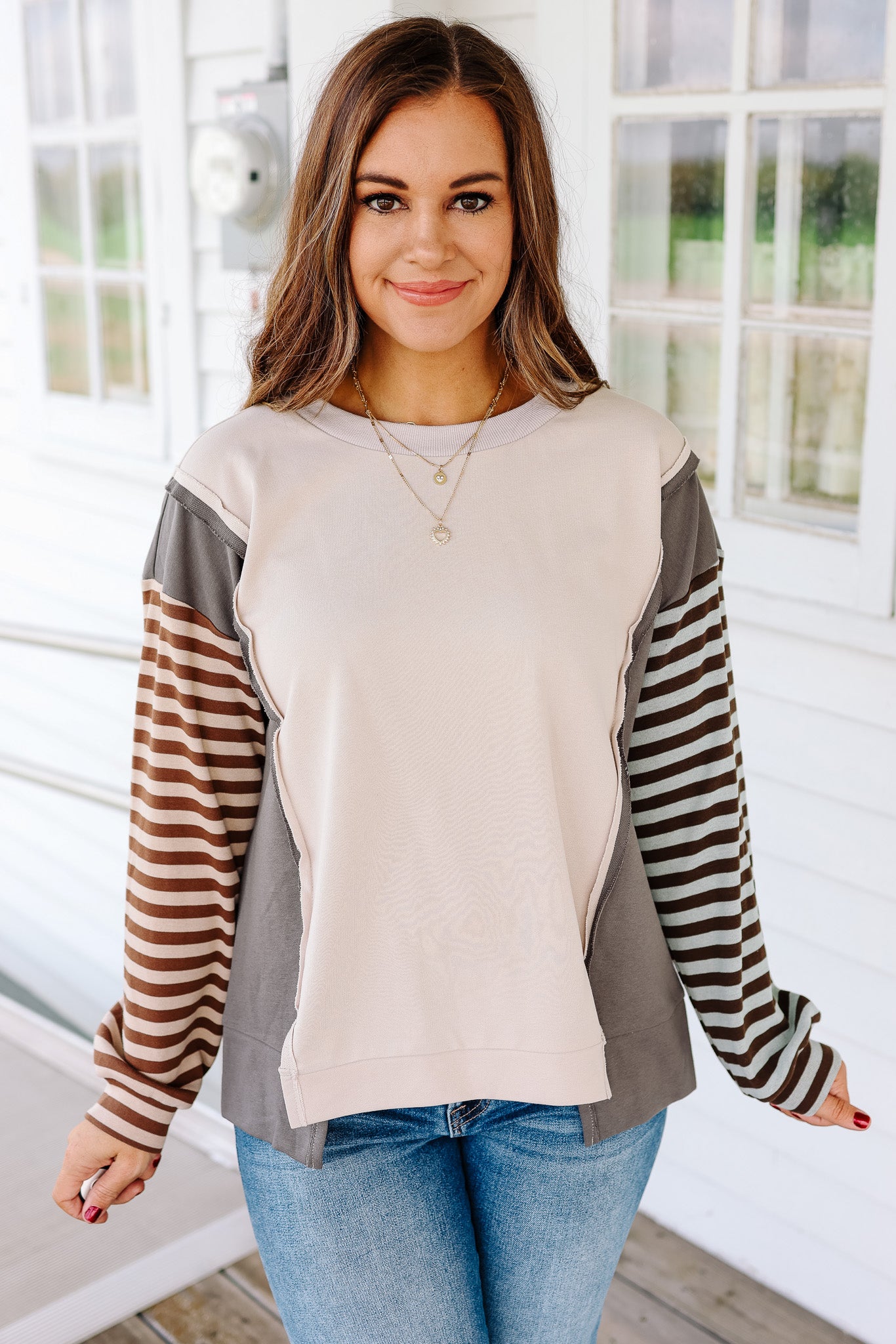 Lindsay Colorblock Dolman Sleeve Top