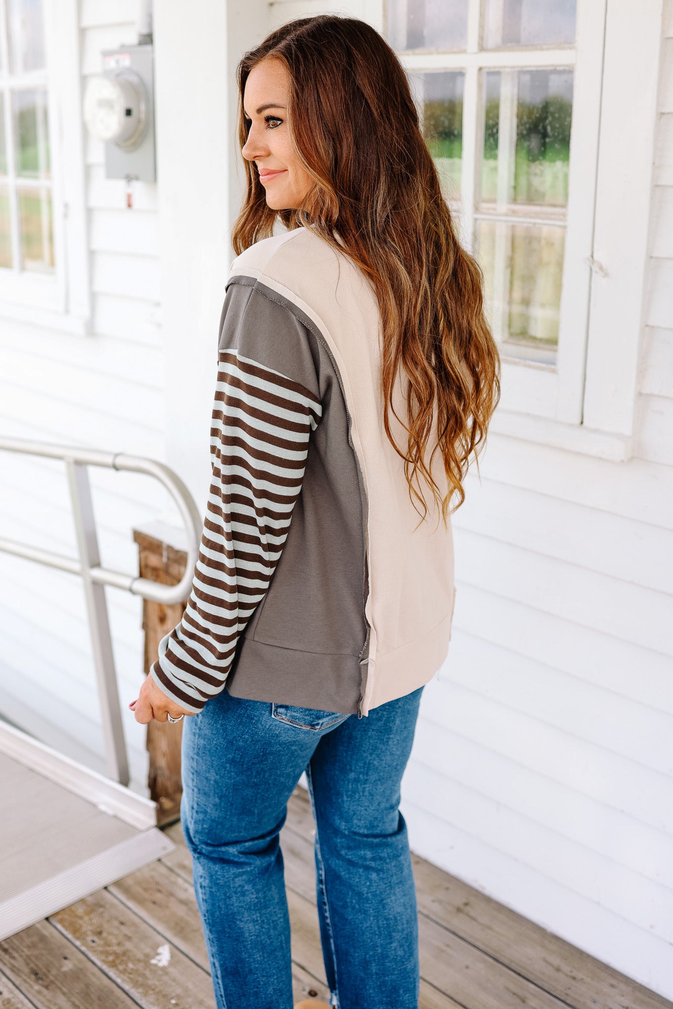 Lindsay Colorblock Dolman Sleeve Top