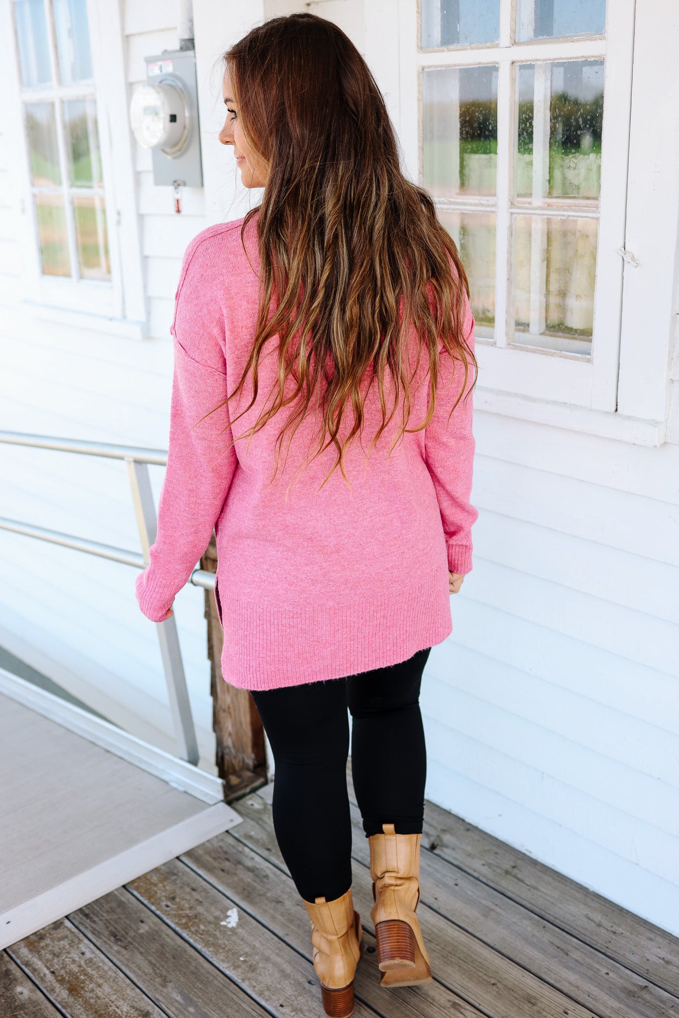 The Everyday Tunic Sweater - Bubblegum