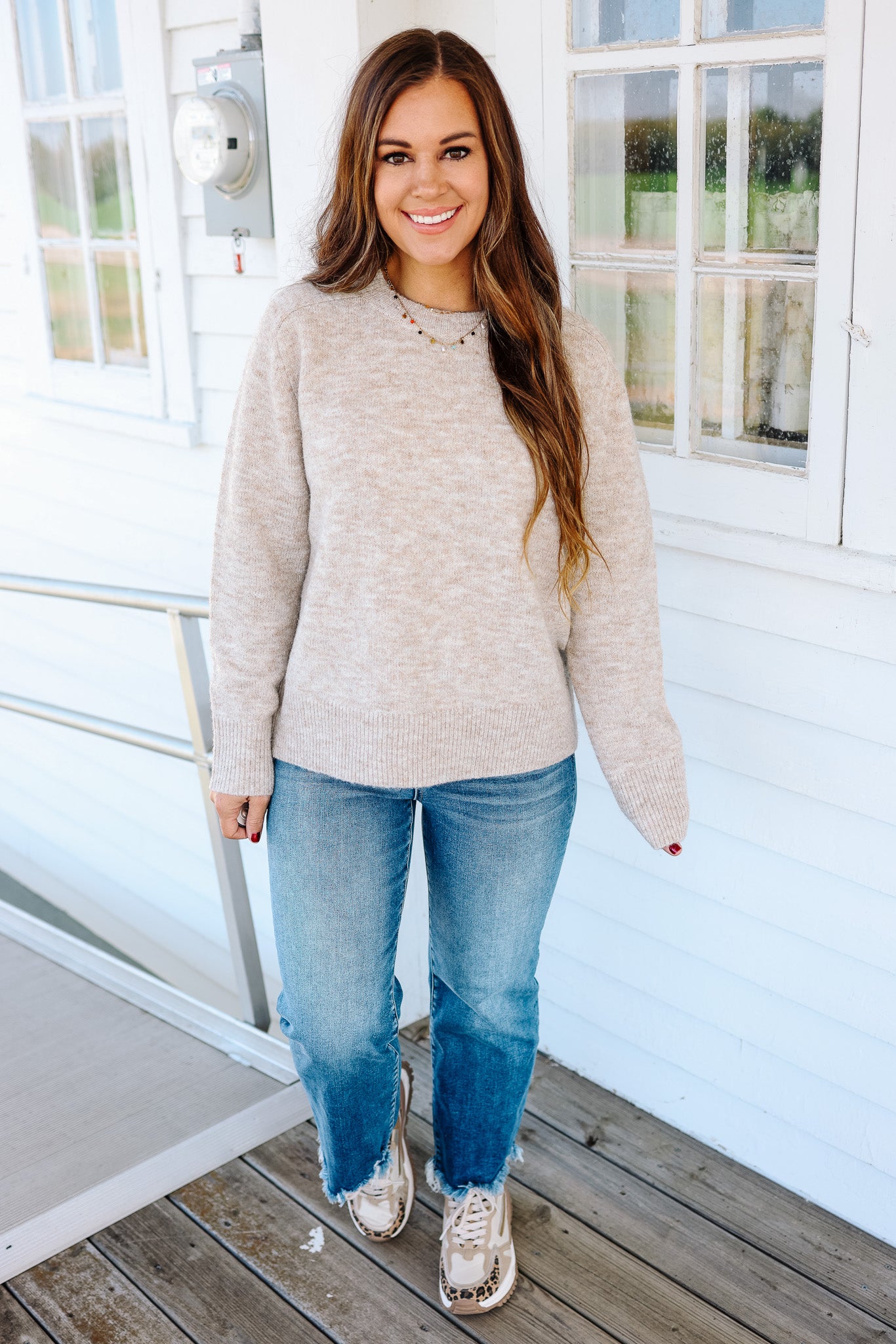 Sunday Crewneck Sweater - Taupe