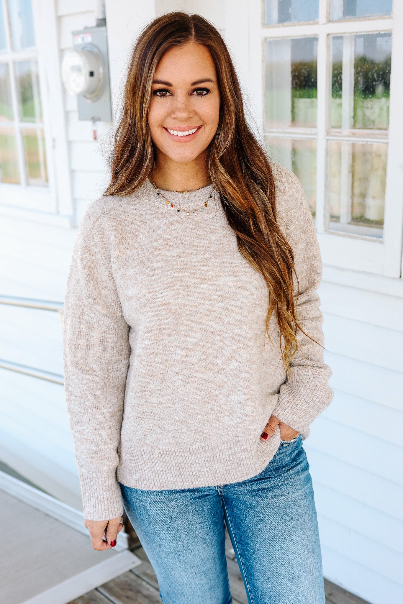 Sunday Crewneck Sweater - Taupe