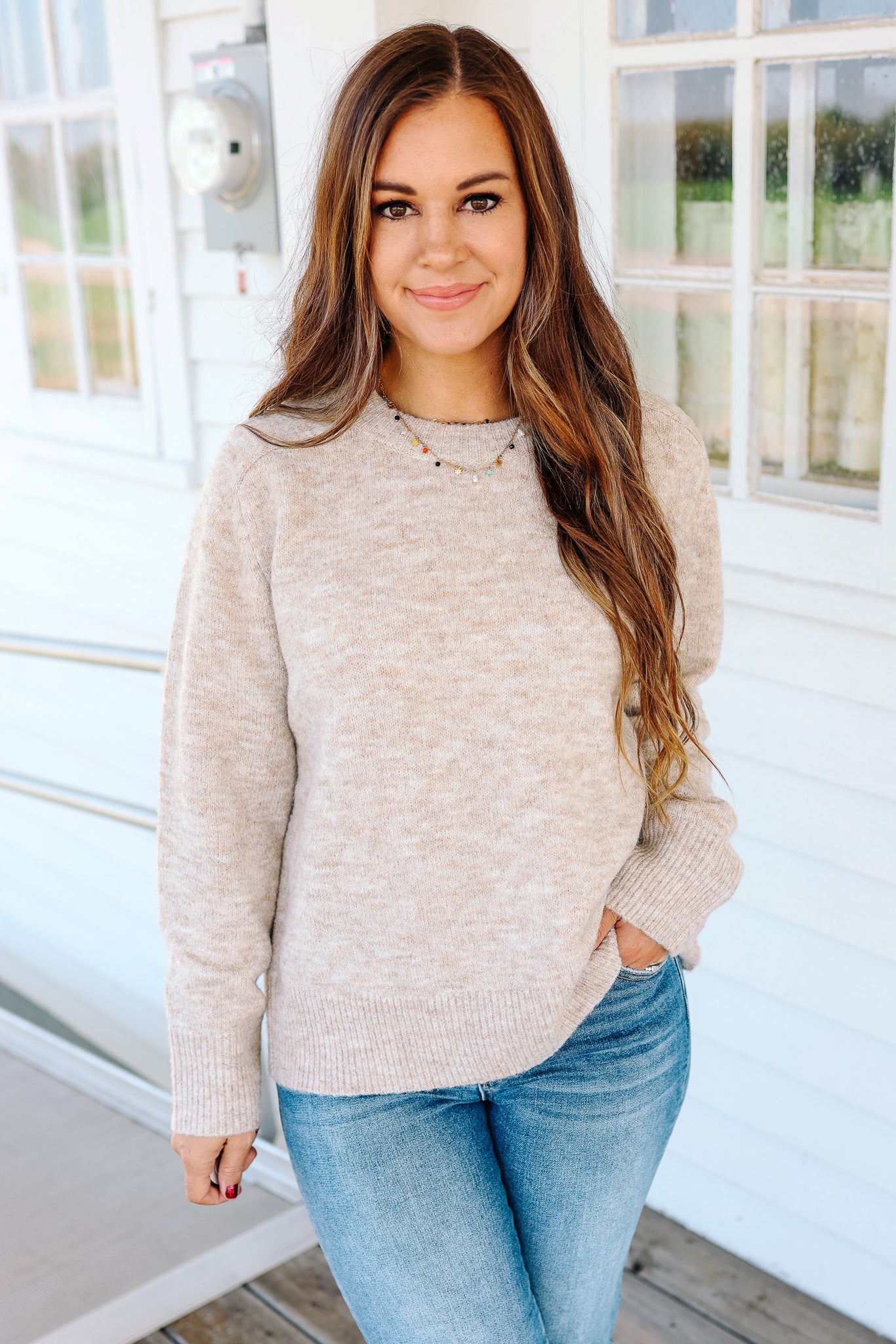 Sunday Crewneck Sweater - Taupe