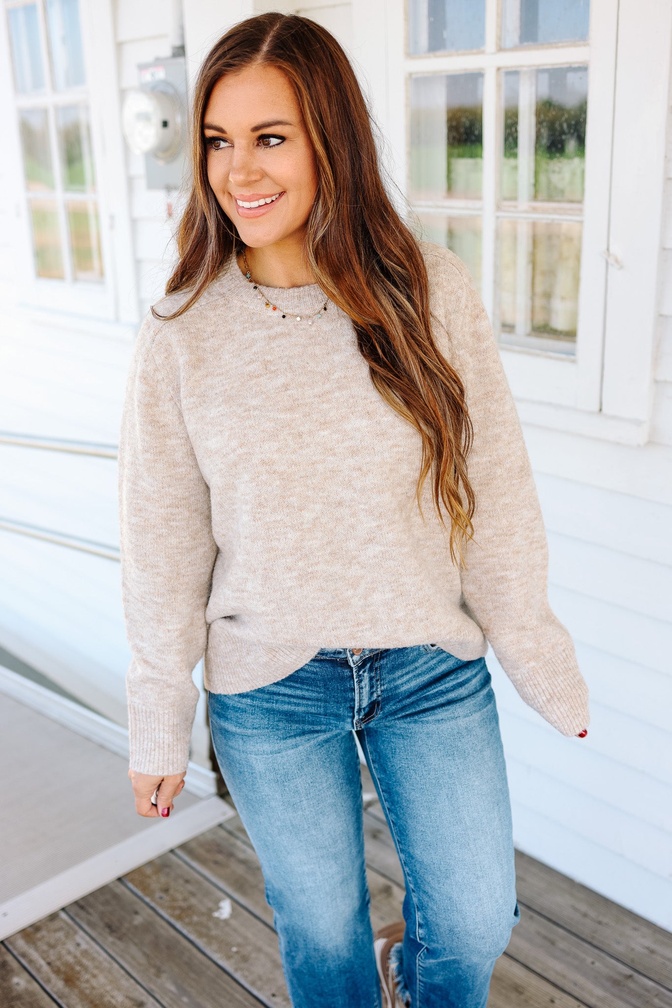 Sunday Crewneck Sweater - Taupe