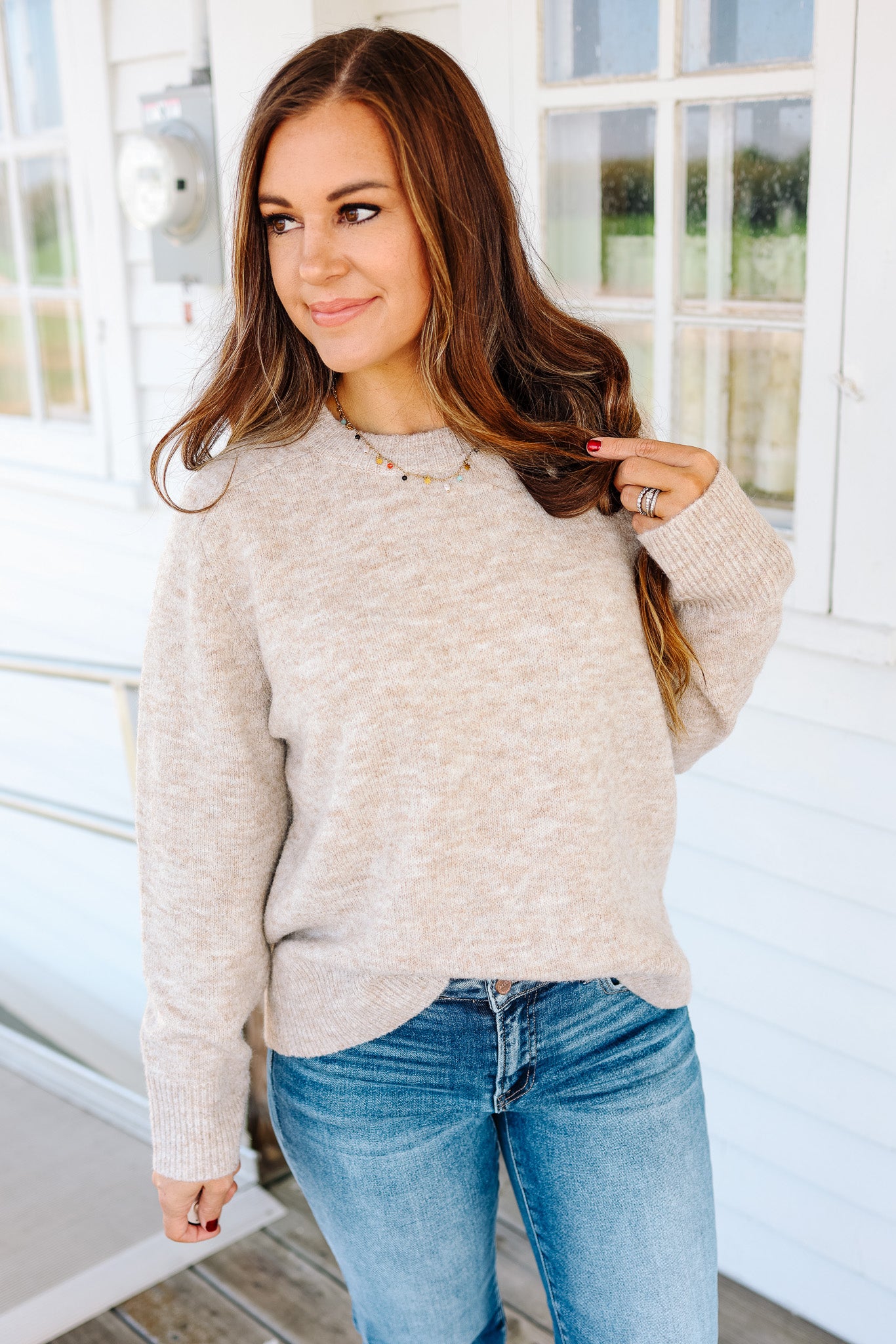 Sunday Crewneck Sweater - Taupe