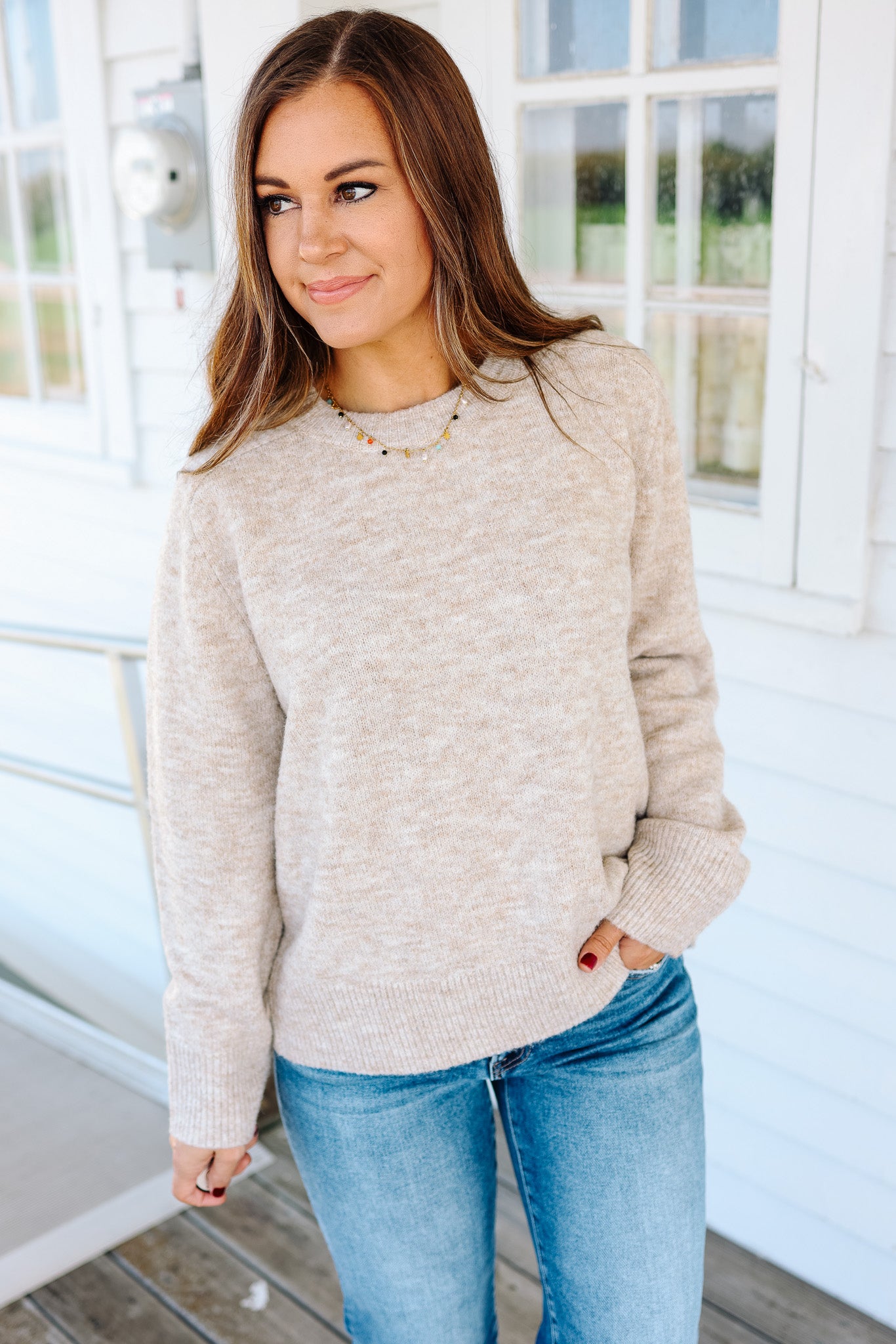 Sunday Crewneck Sweater - Taupe