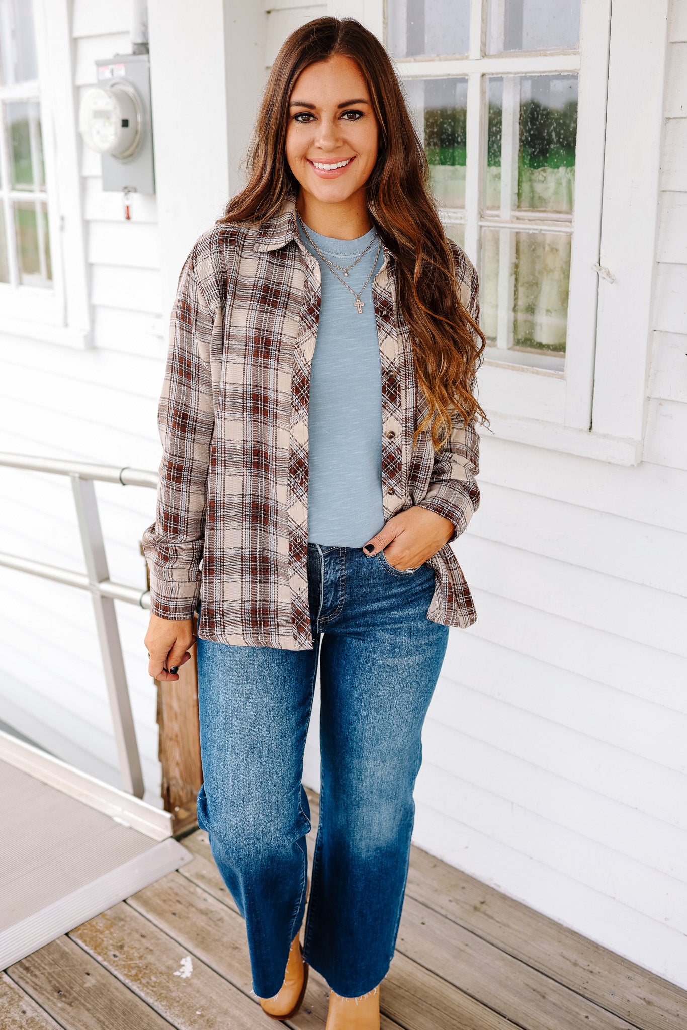 Ava Button Up Flannel Shirt