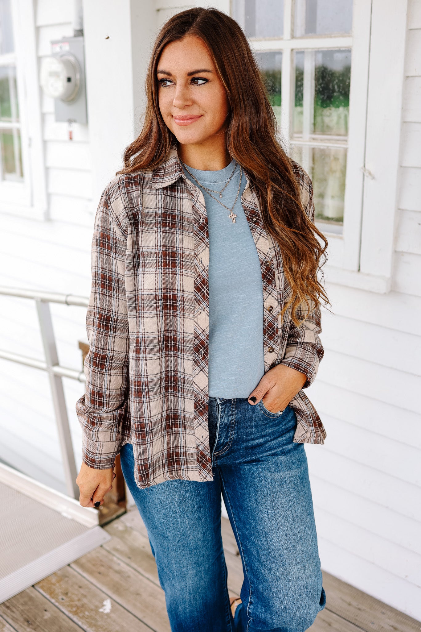 Ava Button Up Flannel Shirt