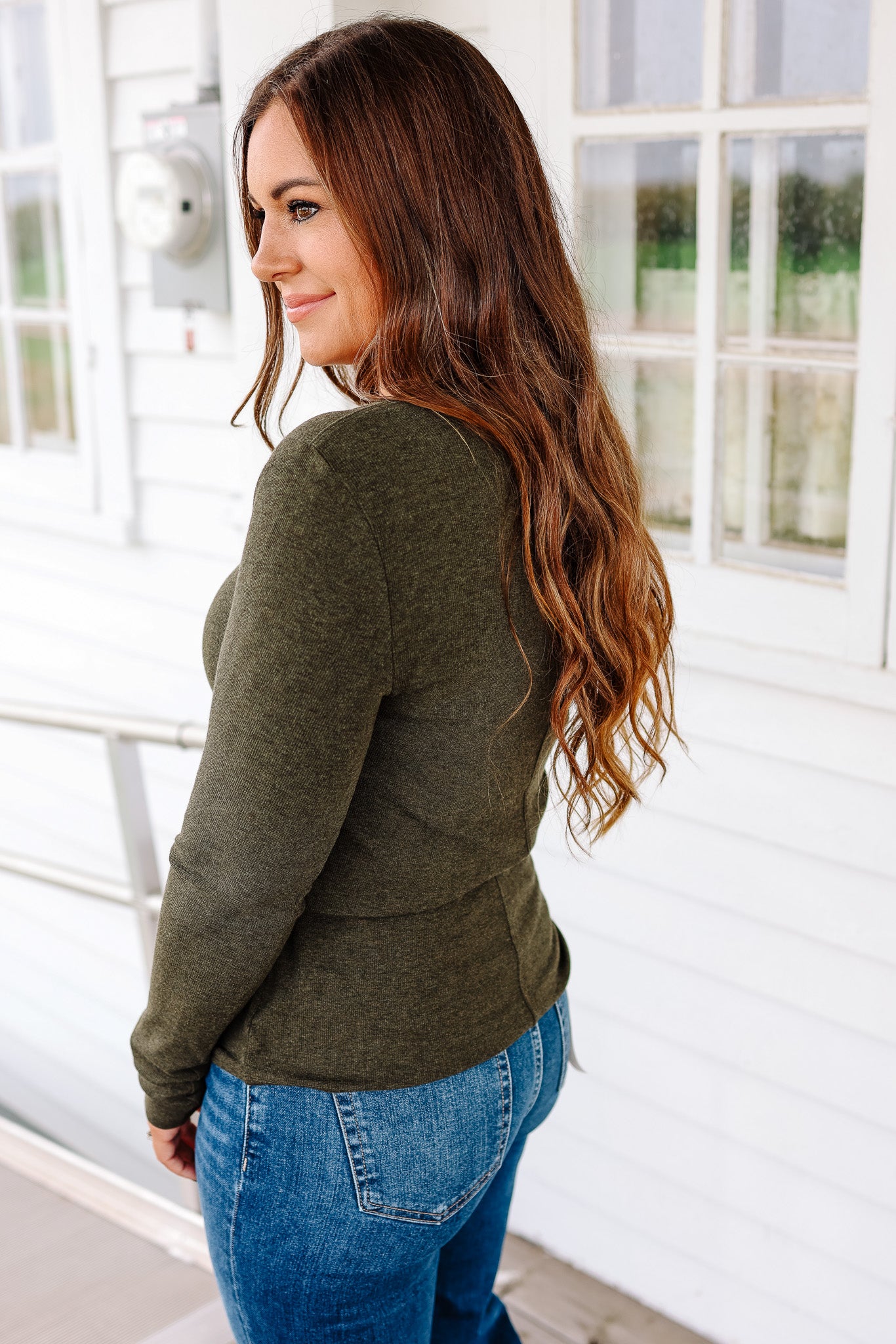 Payton Henley Top - Winter Forest