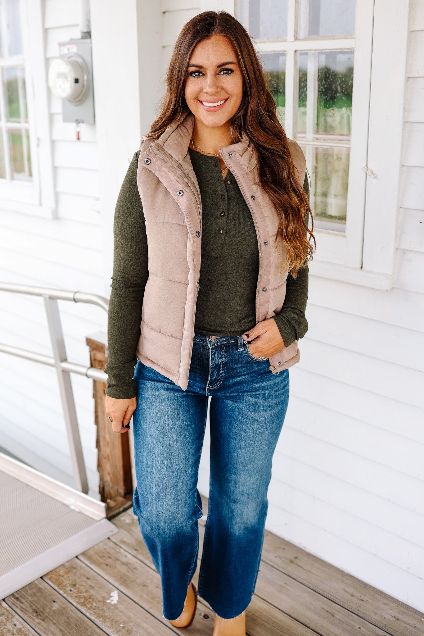 Swade Puffer Vest - Mocha