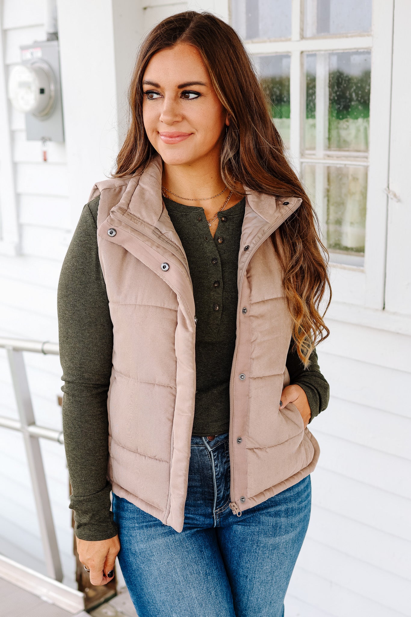 Swade Puffer Vest - Mocha