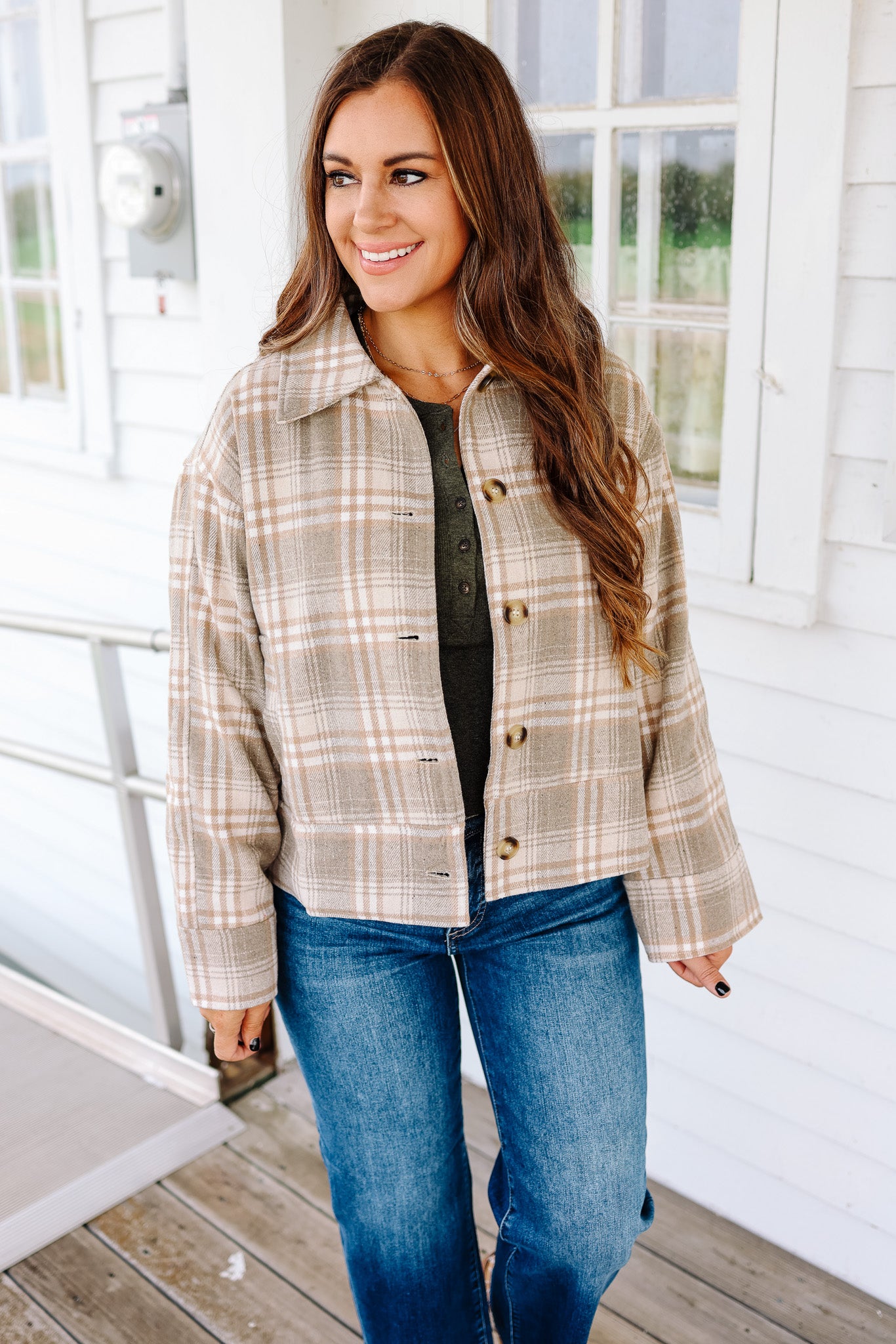 Esme Plaid Button Down Jacket