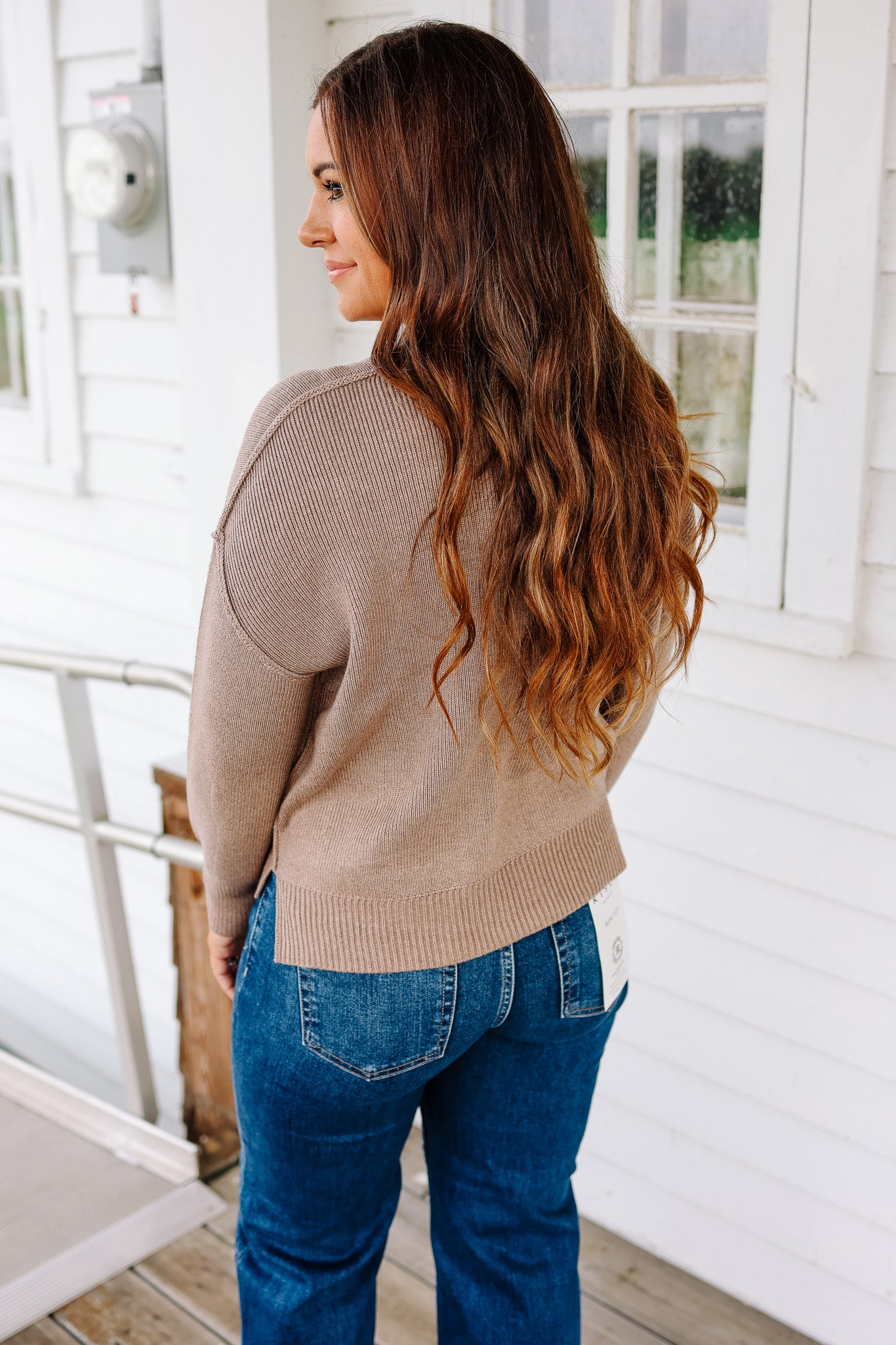 Linden Ribbed Knit Sweater - Mocha