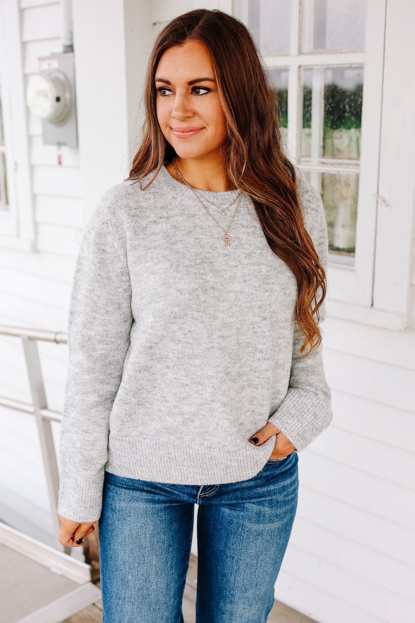 Sunday Crewneck Sweater - Heather Grey