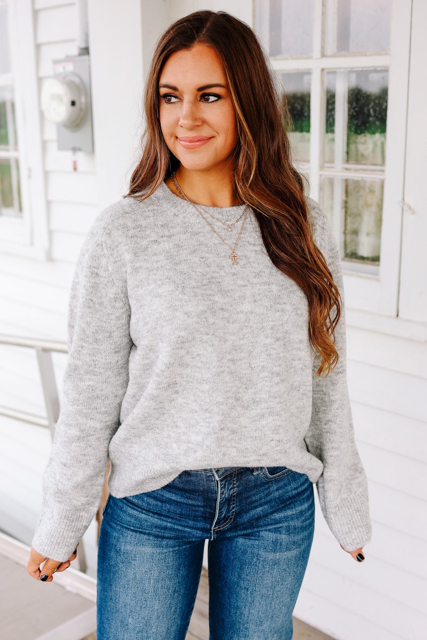 Sunday Crewneck Sweater - Heather Grey