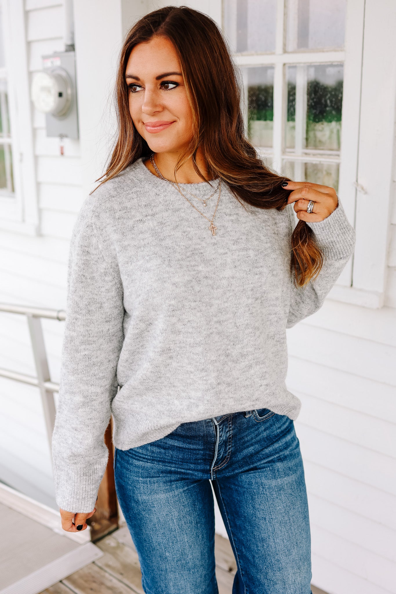 Sunday Crewneck Sweater - Heather Grey