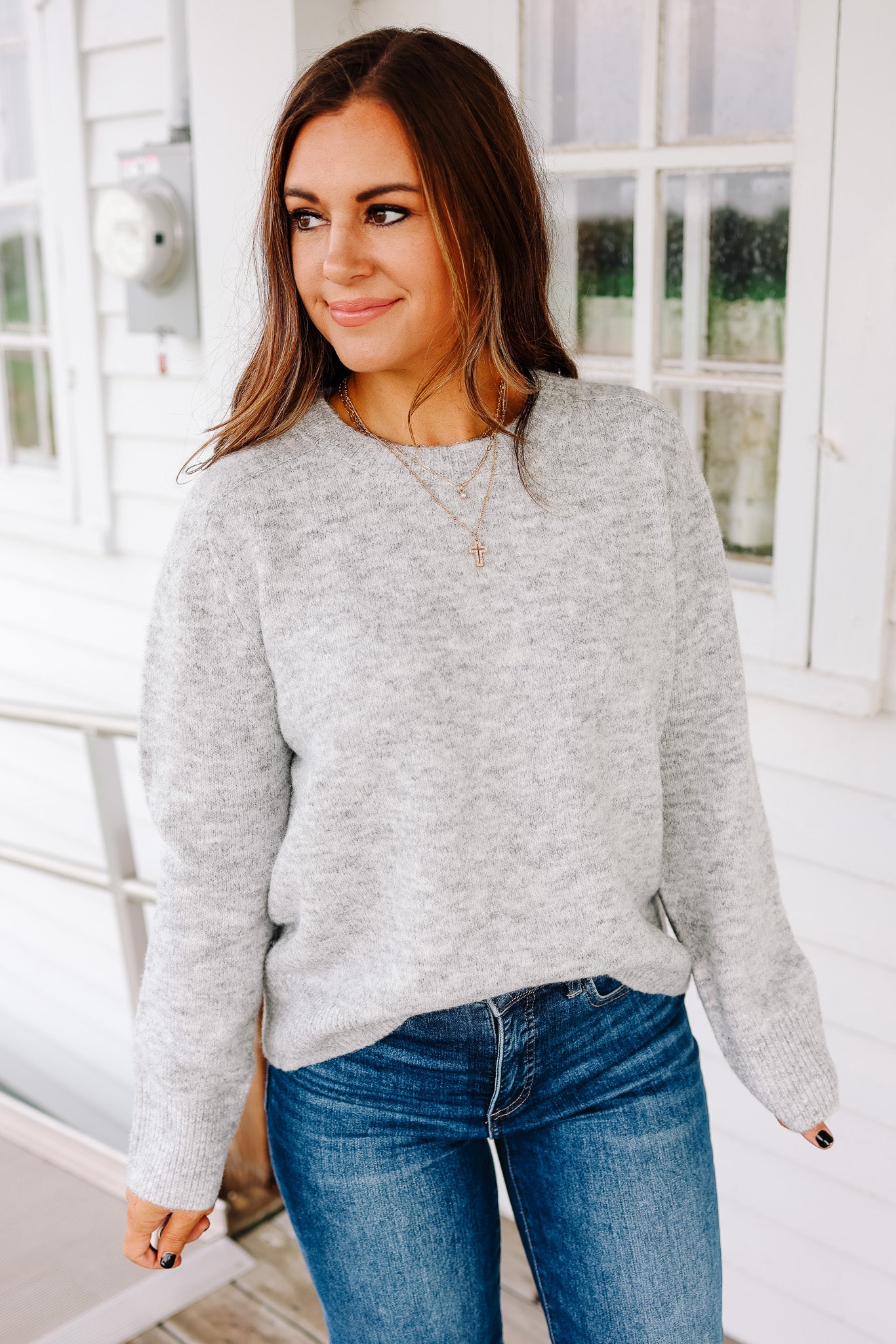 Sunday Crewneck Sweater - Heather Grey