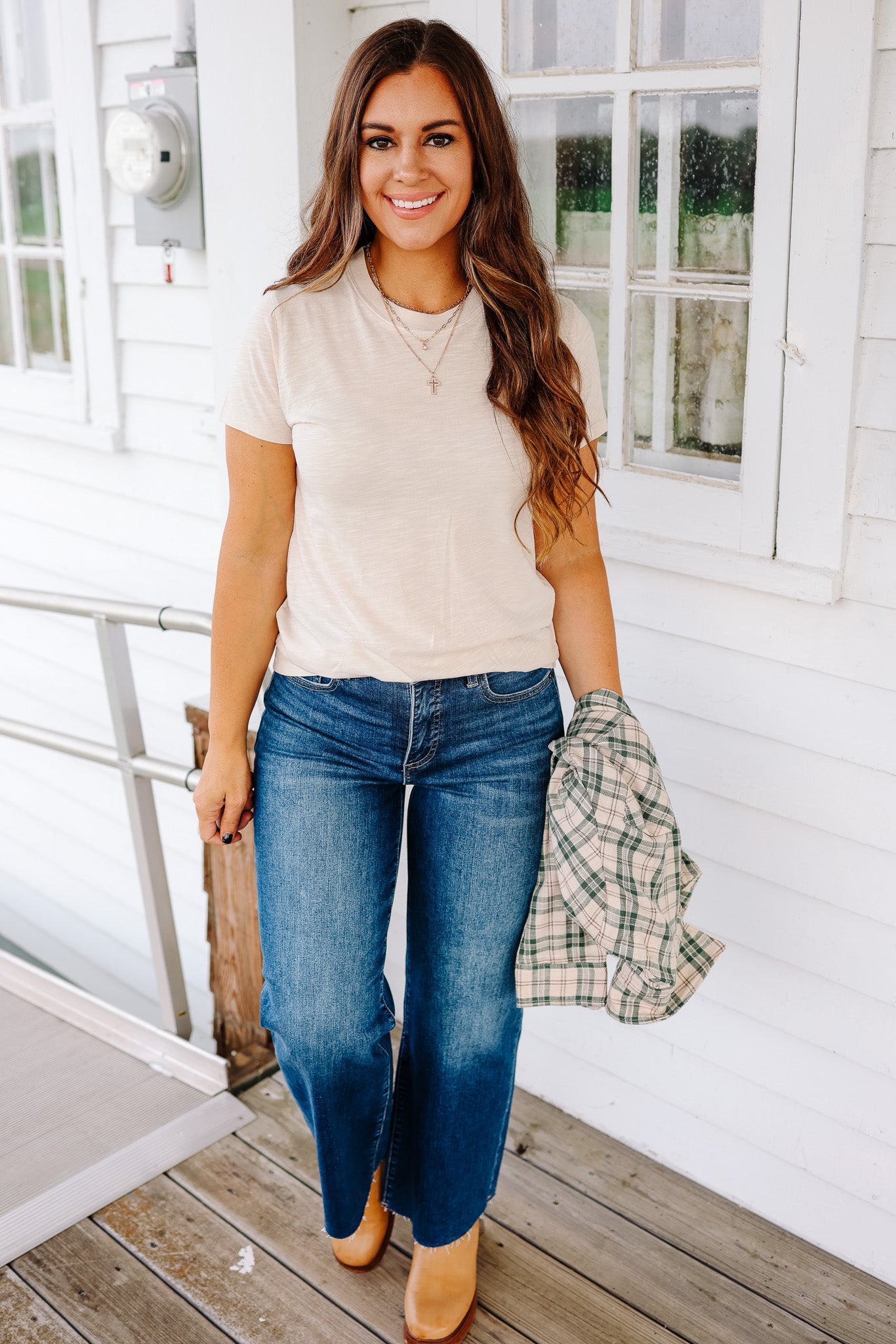 Ashley Acid Wash T-Shirt - Stone