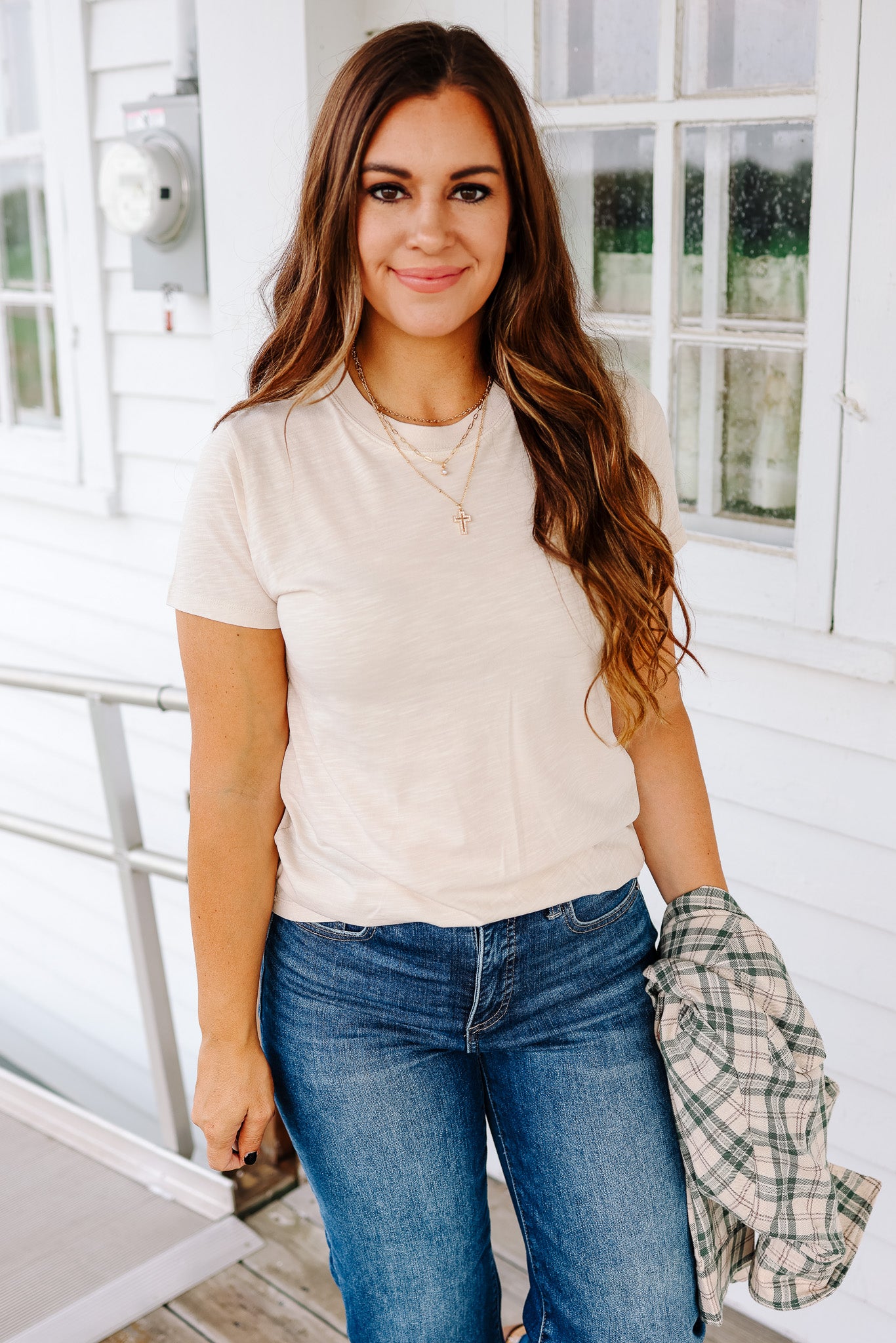 Ashley Acid Wash T-Shirt - Stone