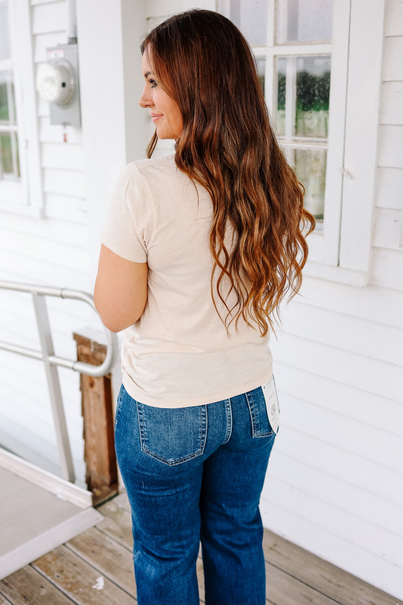 Ashley Acid Wash T-Shirt - Stone