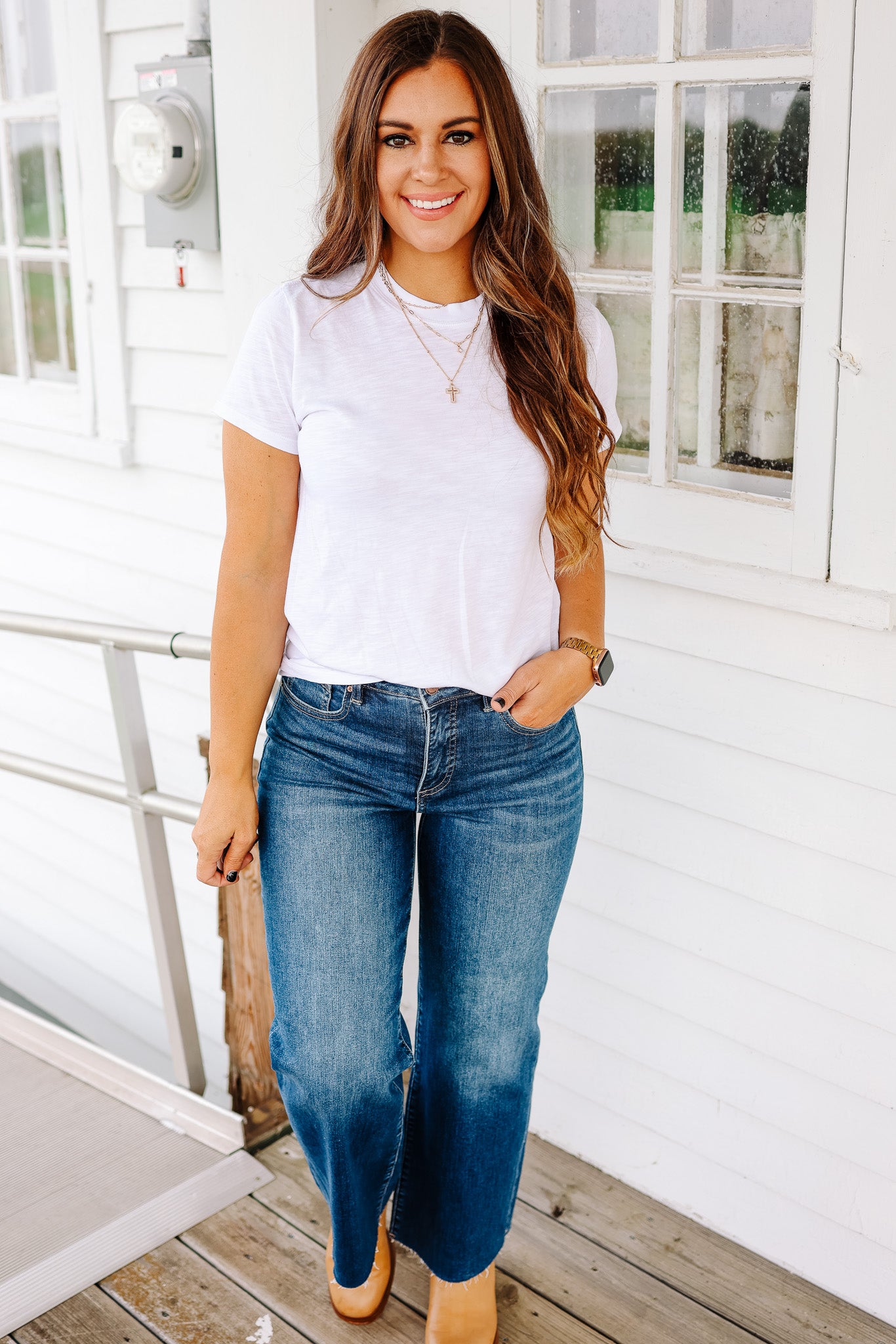 Ashley Acid Wash T-Shirt - Off White