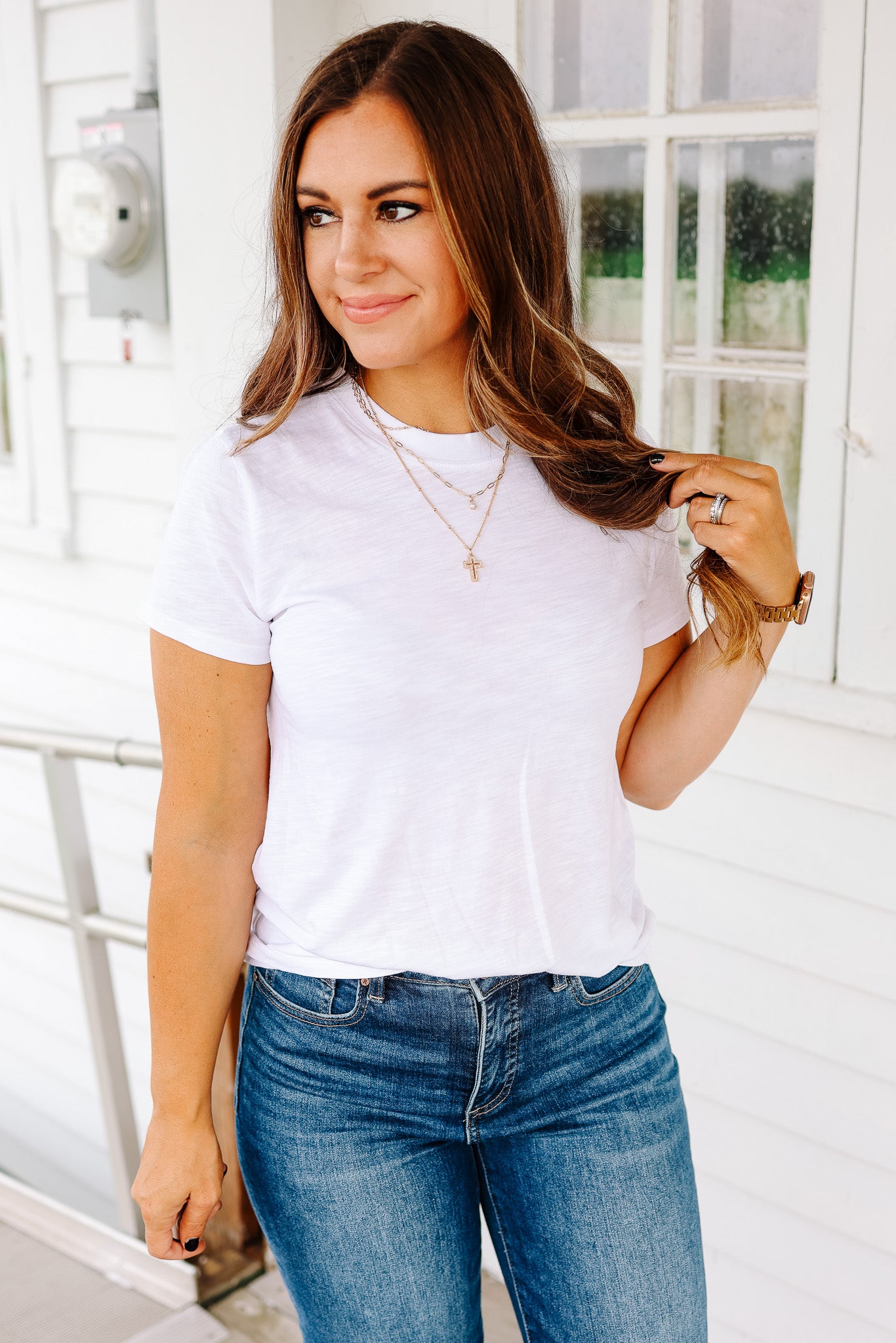 Ashley Acid Wash T-Shirt - Off White