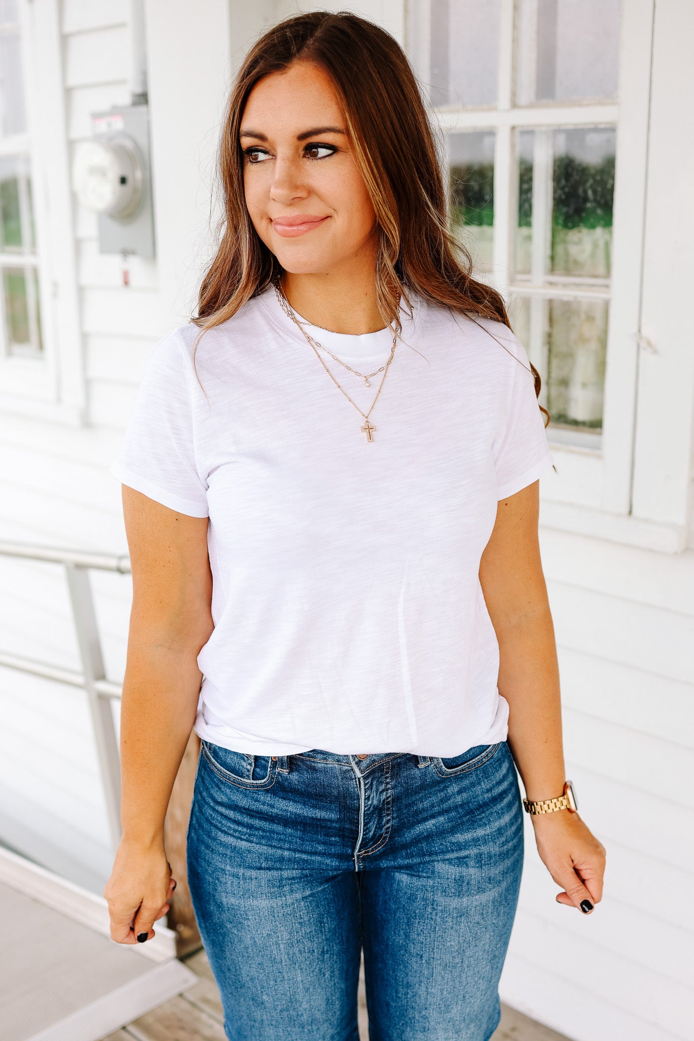 Ashley Acid Wash T-Shirt - Off White