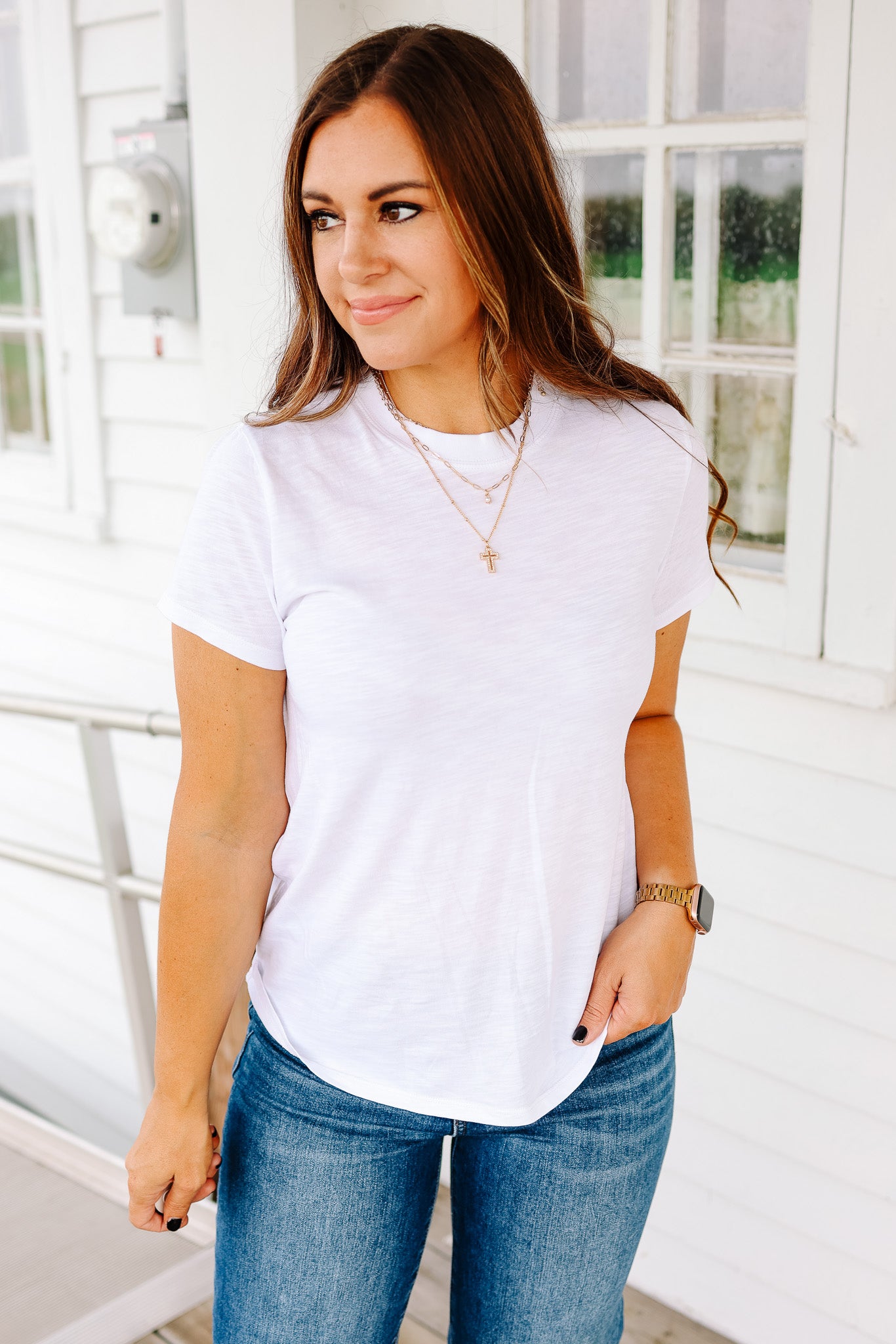 Ashley Acid Wash T-Shirt - Off White