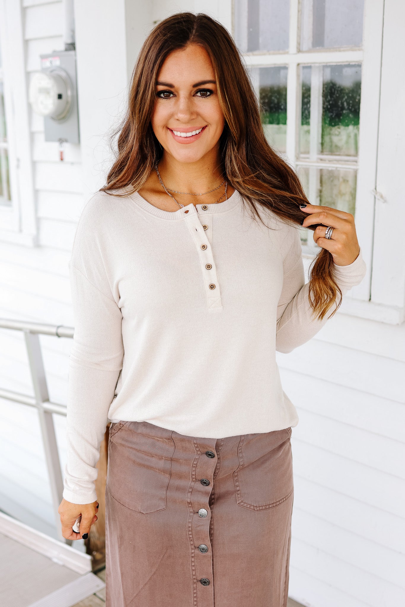 Jackie Hacci Henley Top