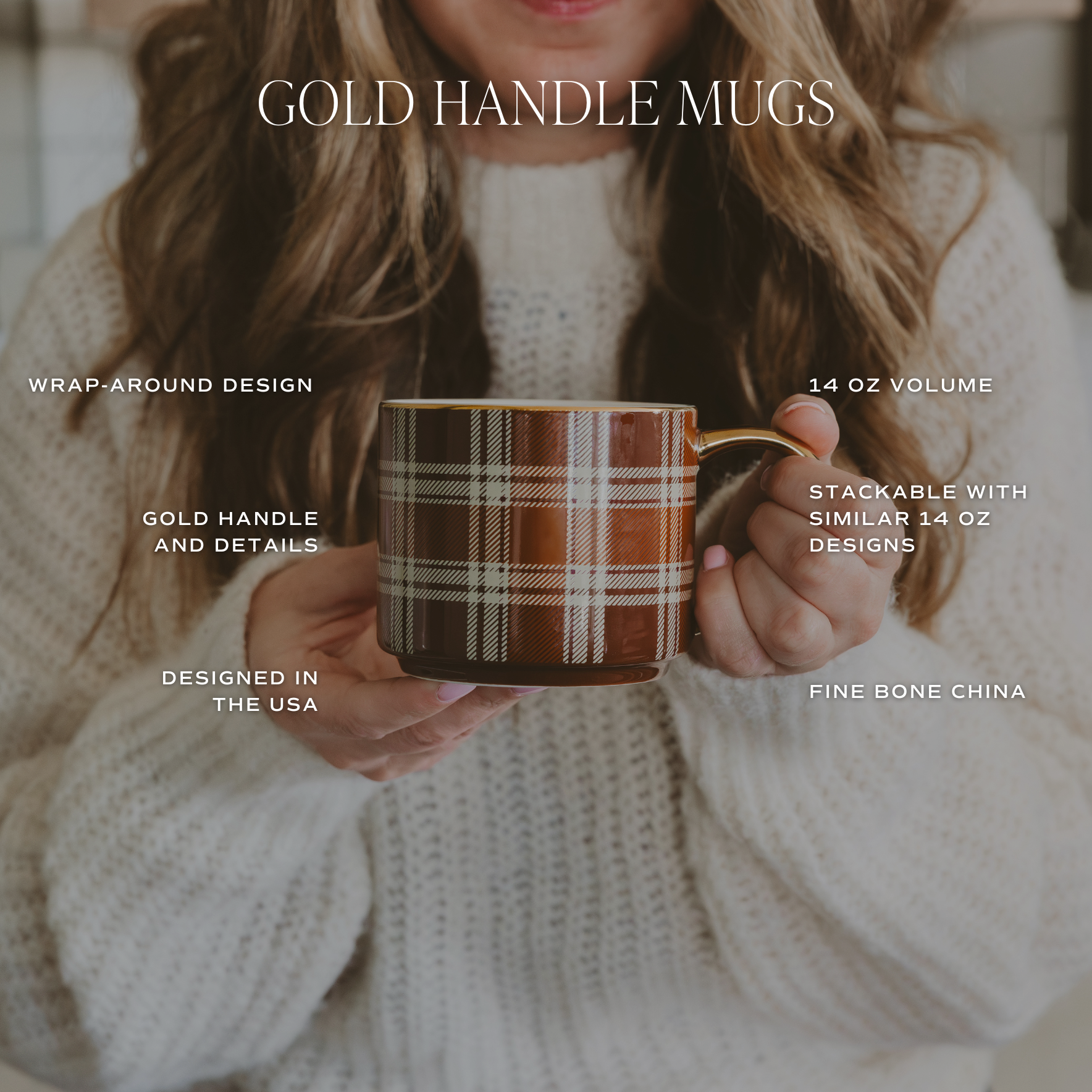 Brown Plaid Coffee Mug