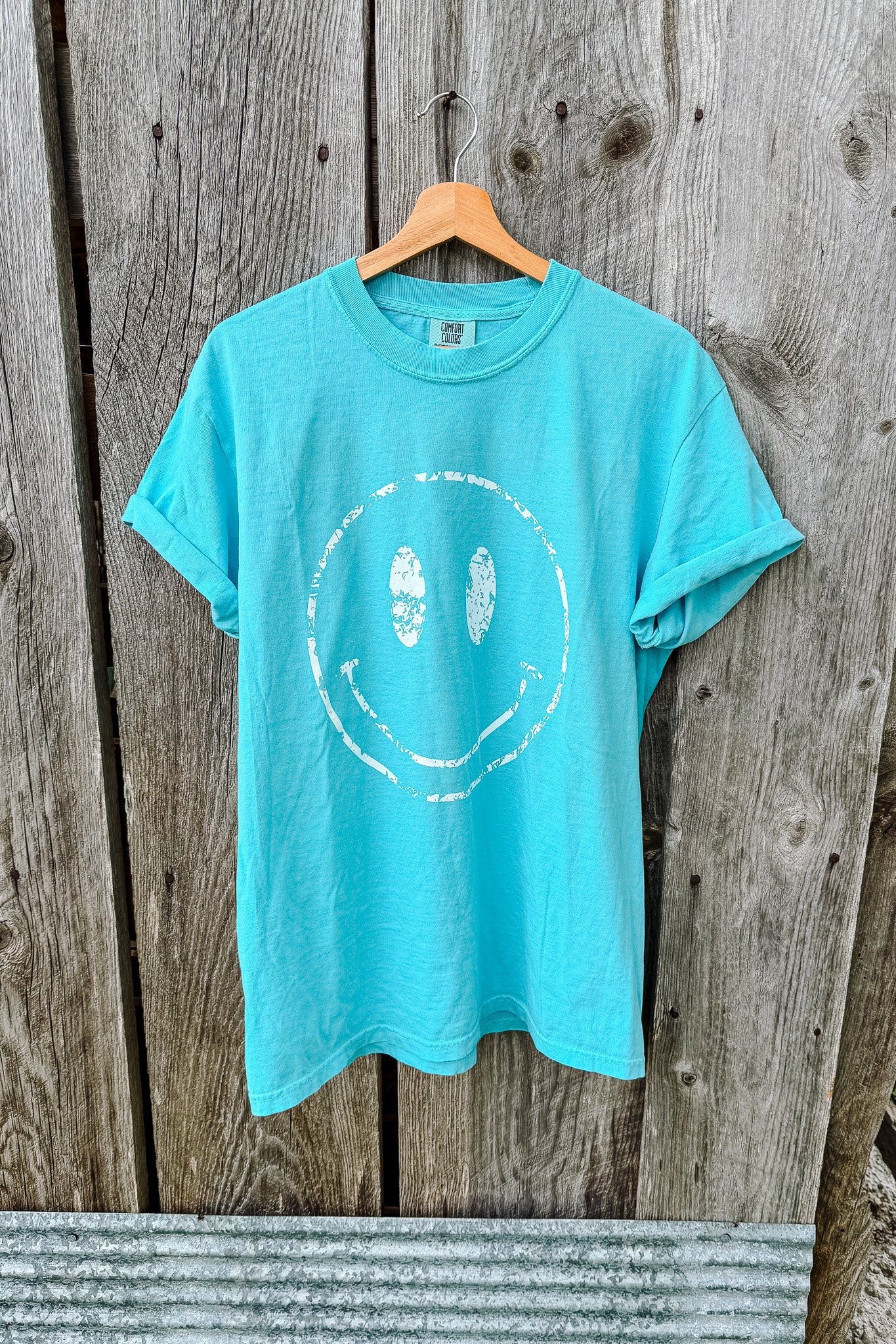 Neon Happy Face Graphic Tee - Multiple Colors