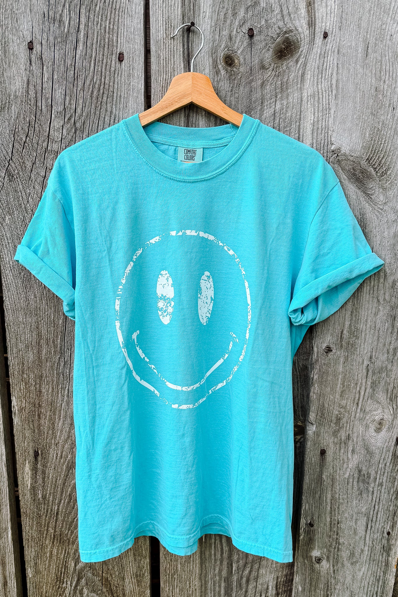 Neon Happy Face Graphic Tee - Multiple Colors