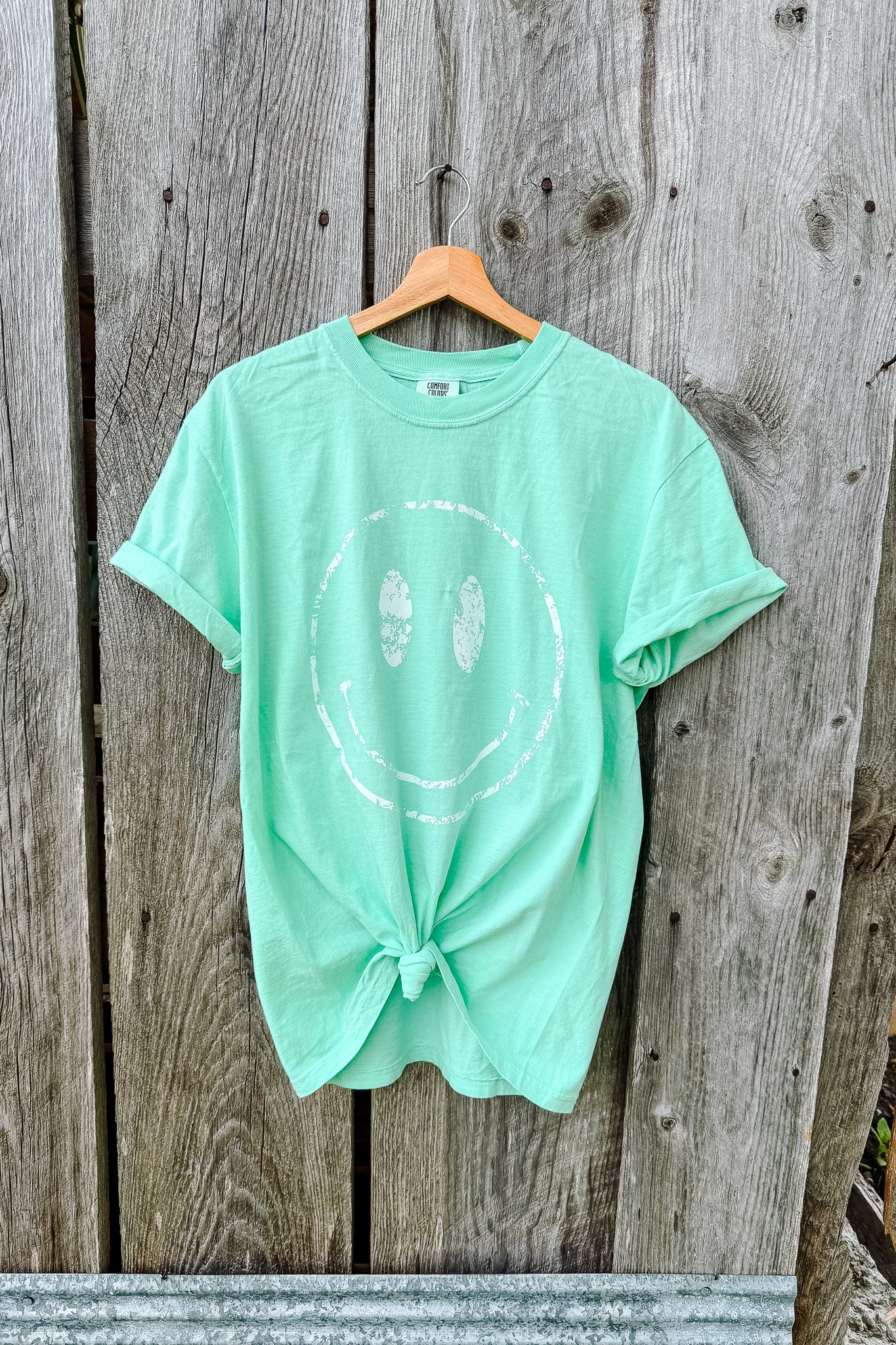 Neon Happy Face Graphic Tee - Multiple Colors