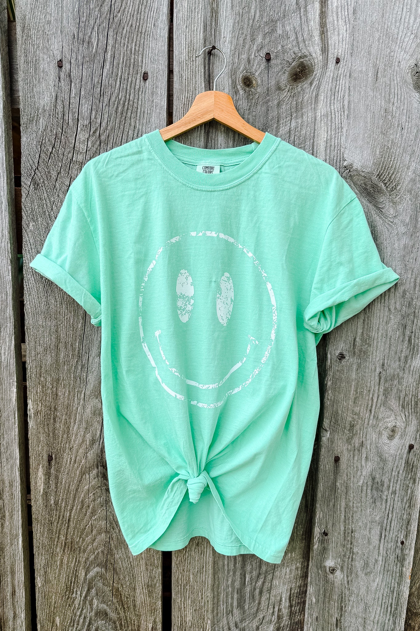 Neon Happy Face Graphic Tee - Multiple Colors
