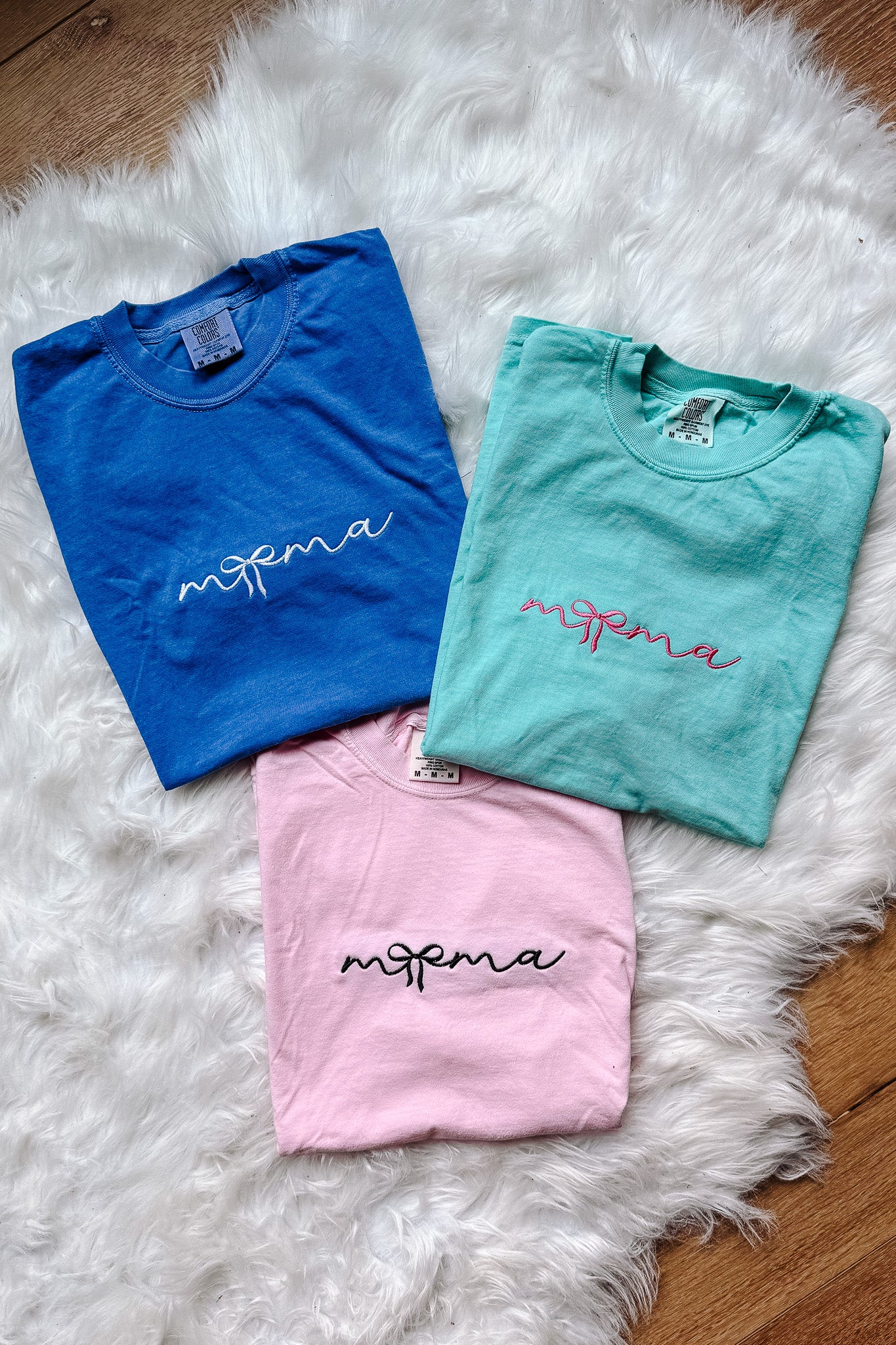 Embroidered Mama Tee - Multiple Colors