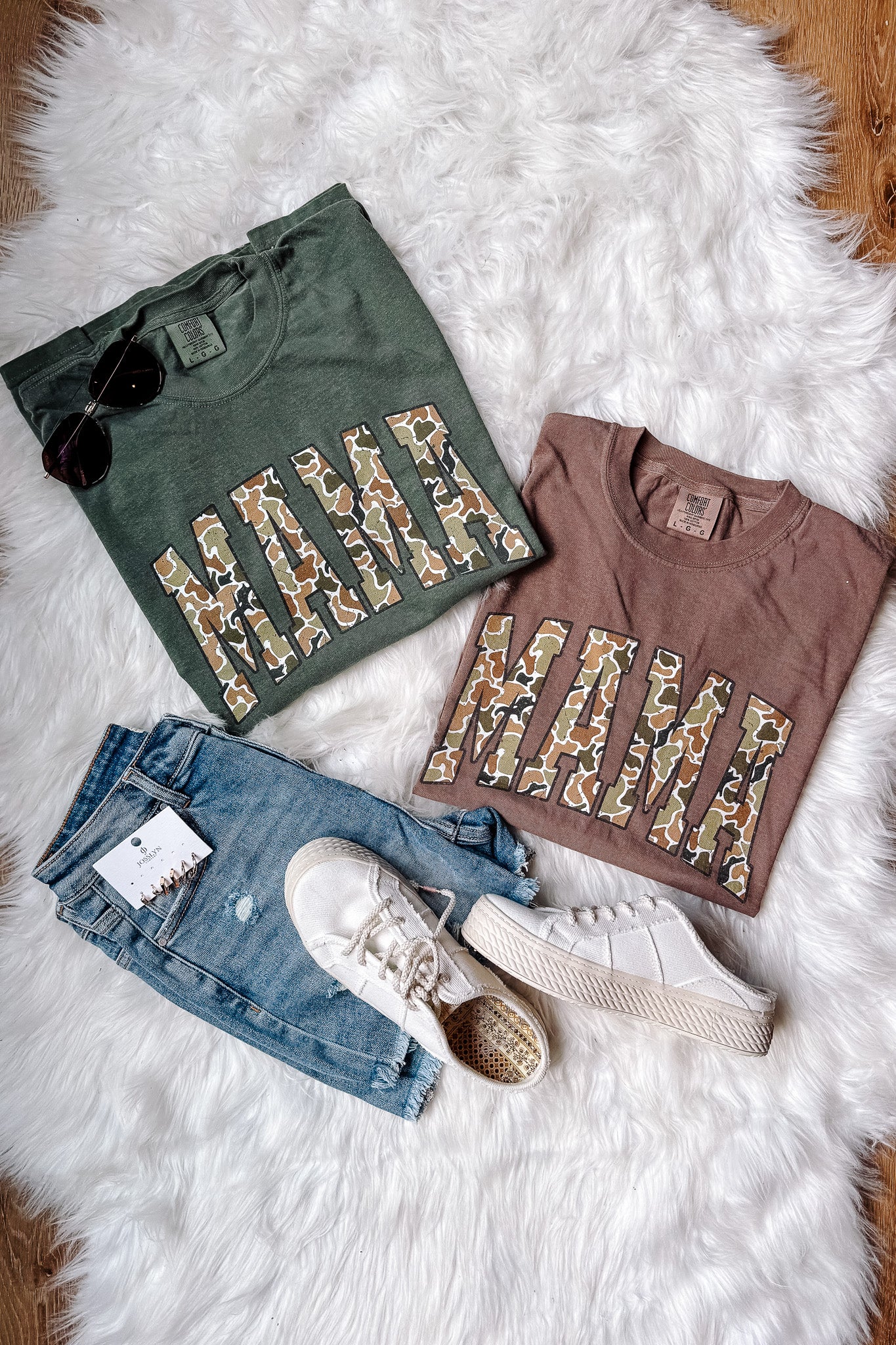 Camo Mama Graphic Tee - Multiple Colors