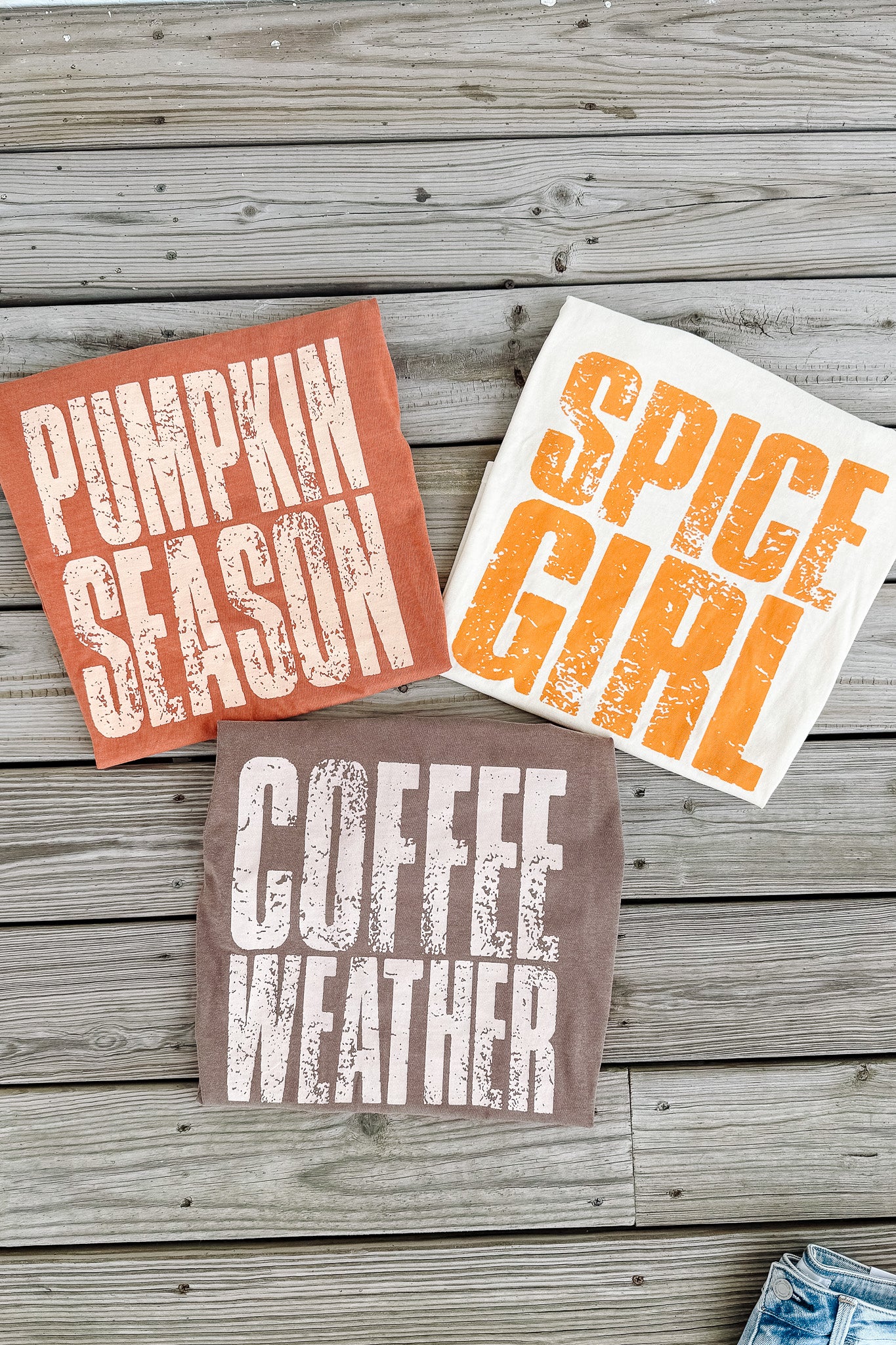 Coffee Weather Block Letters Graphic Tee - Espresso