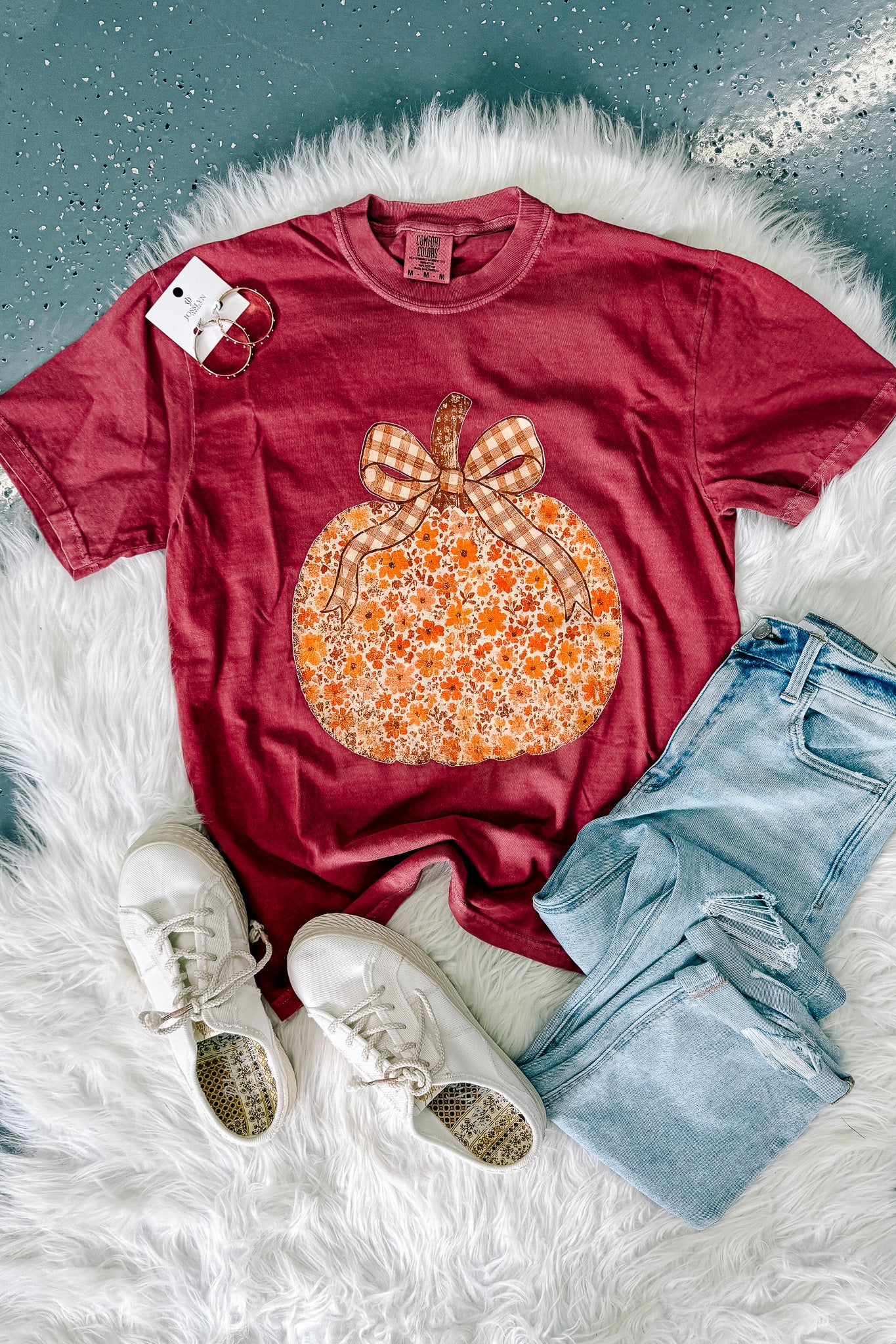 Pumpkin Patch Cutie Graphic Tee - Brick
